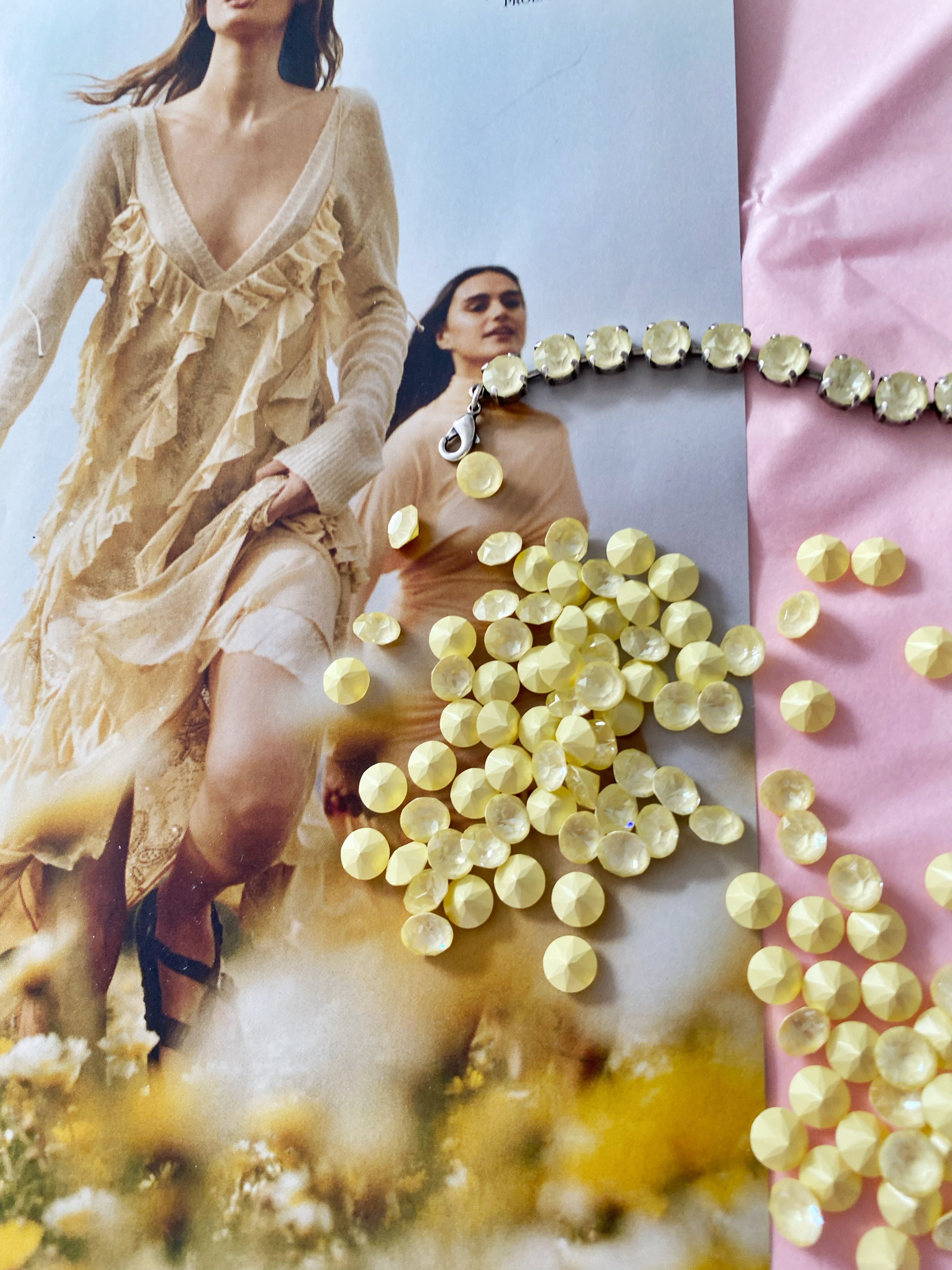 Bracelet Safira Jaune mimosa crème 💛