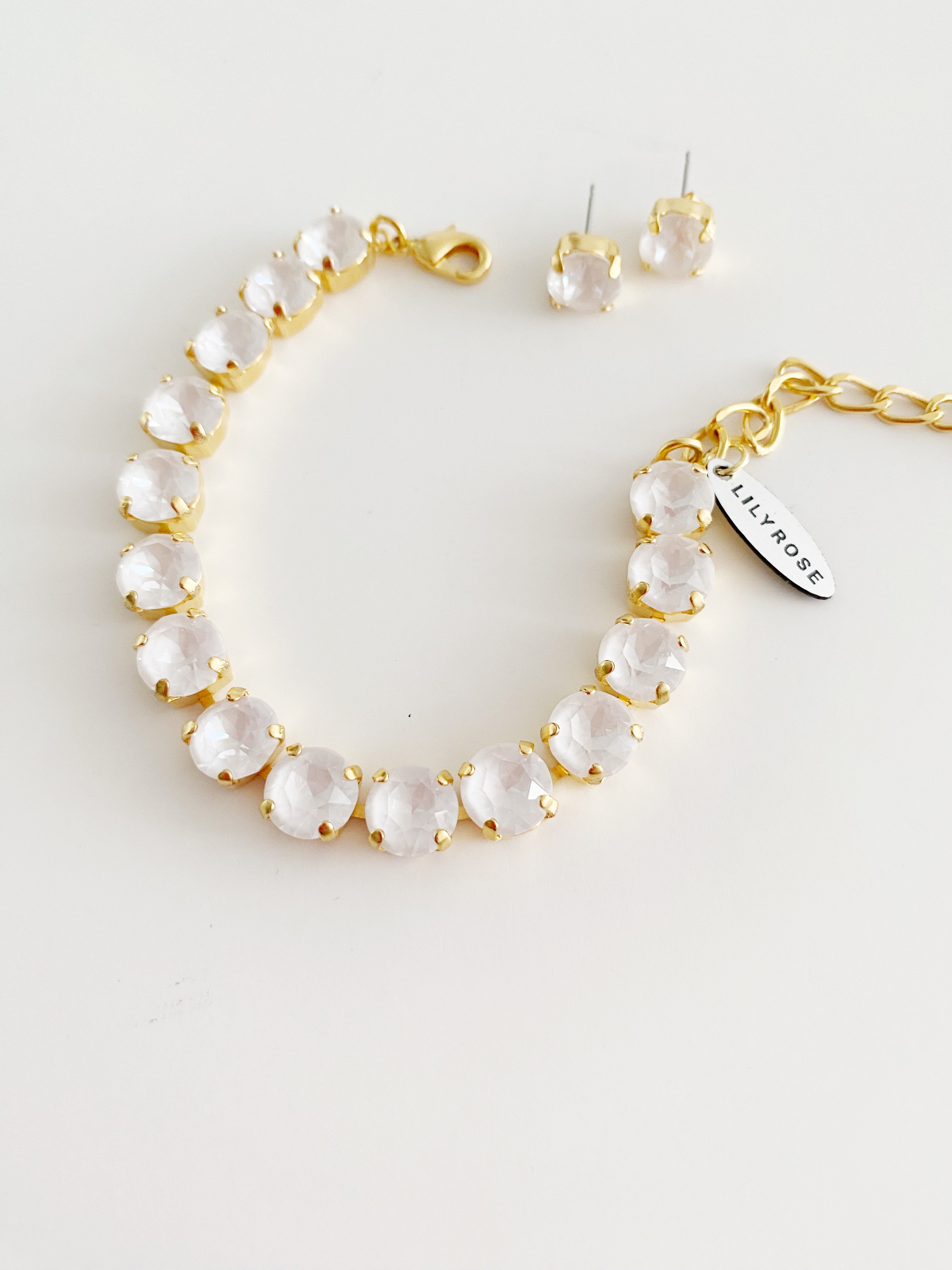 Bracelet Safira Electric white + boucles d'oreilles assorties 🐚