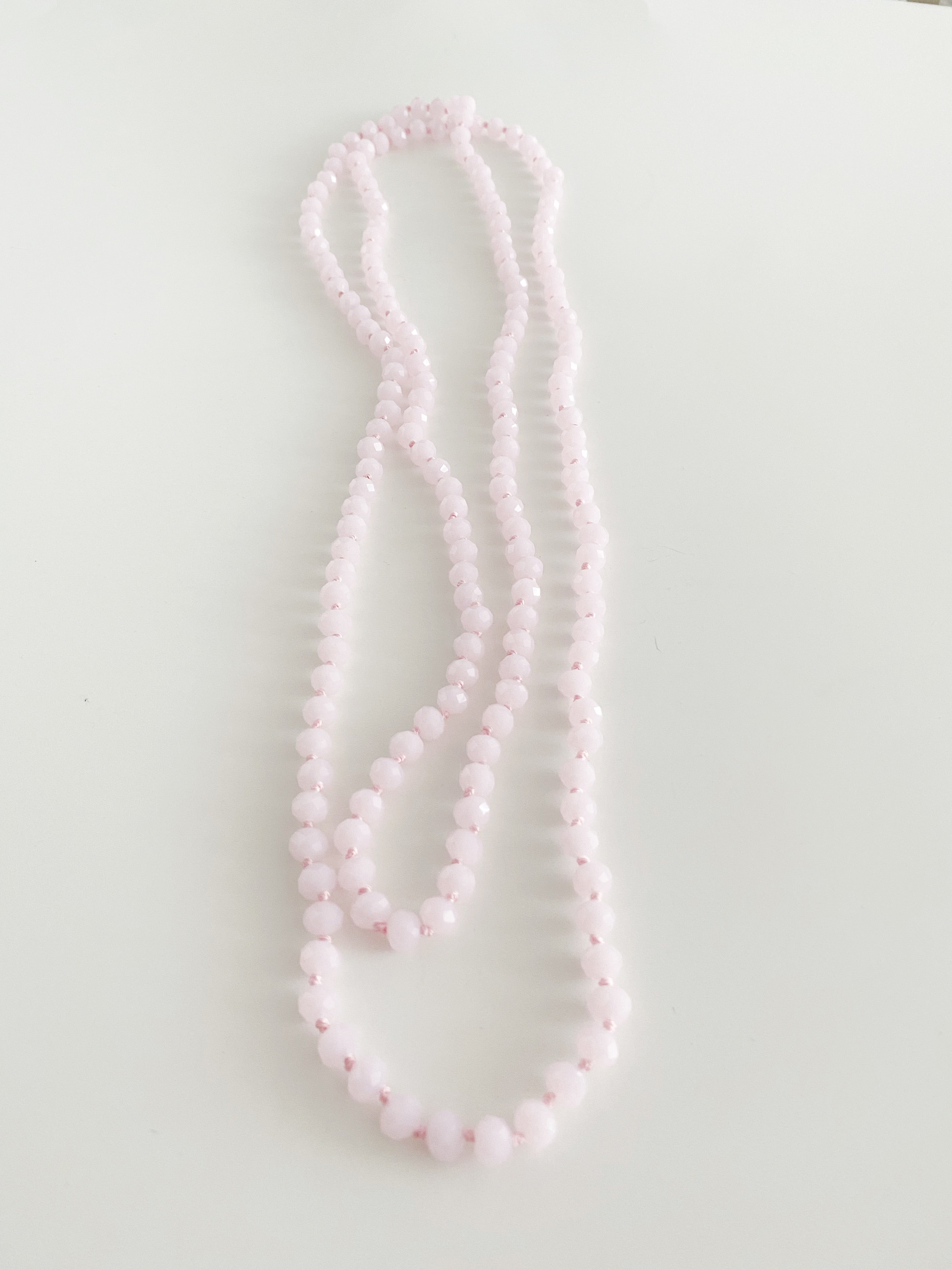 Long collier summer souvenirs  \ rose