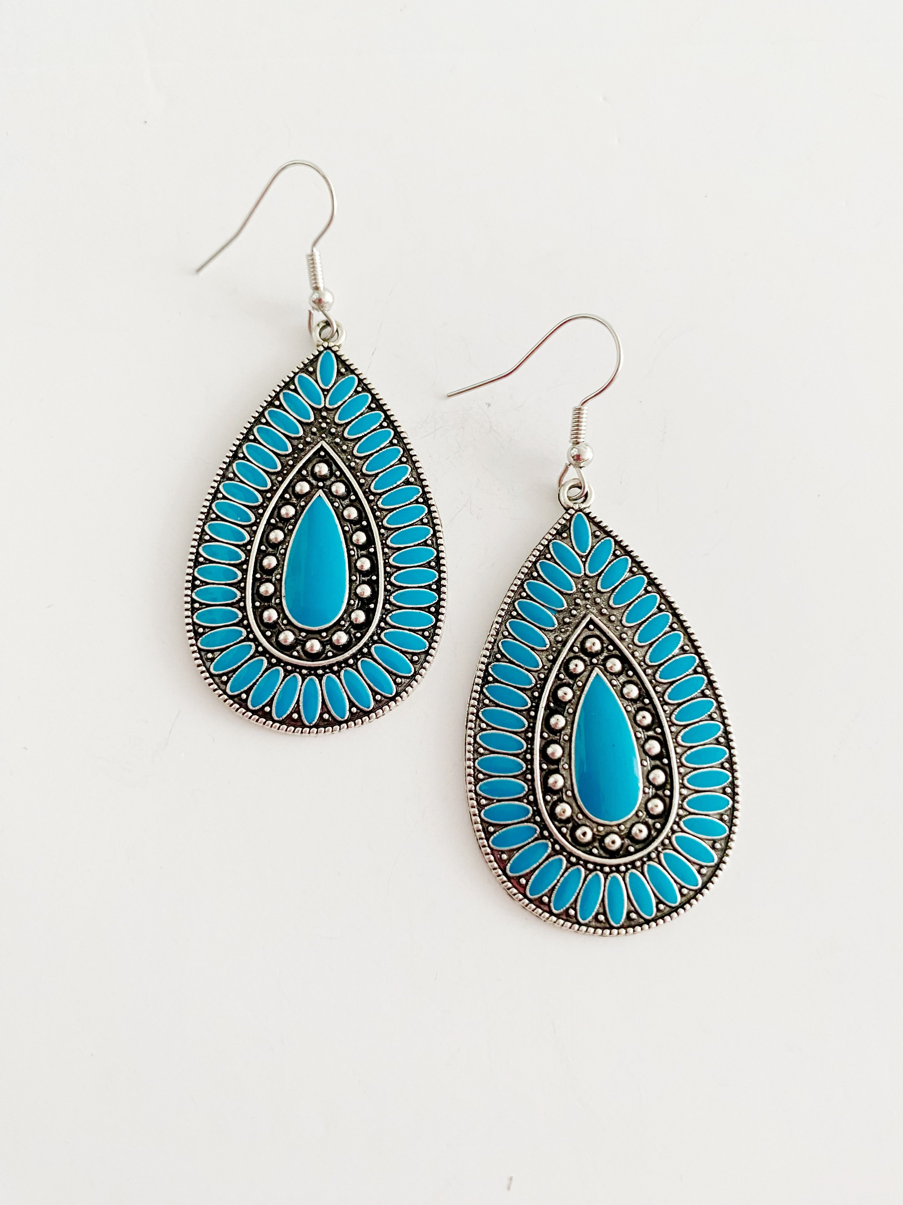 Boucles d'oreilles Sekina \ turquoise