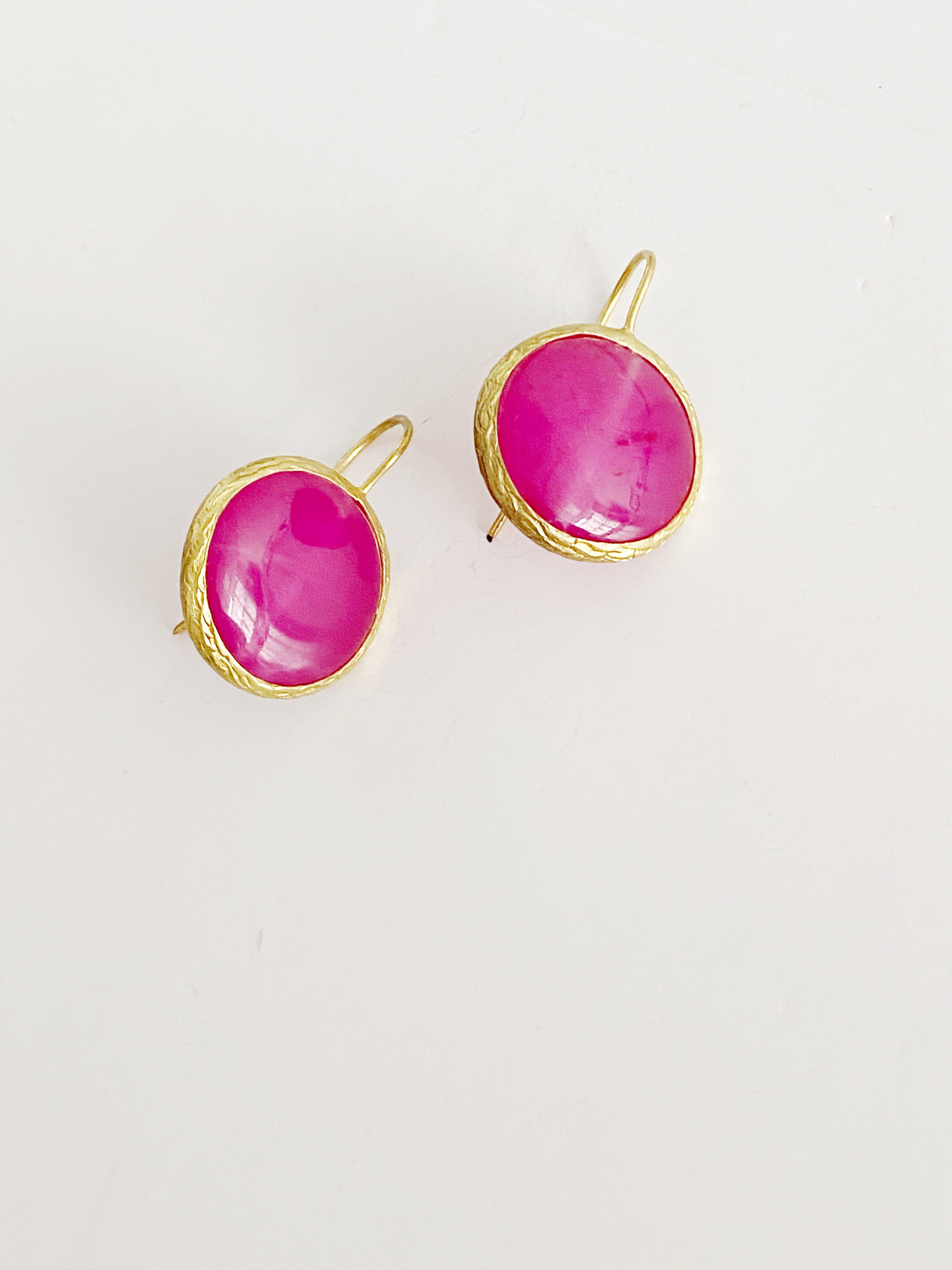 Boucles d'oreilles Juman fuchsia