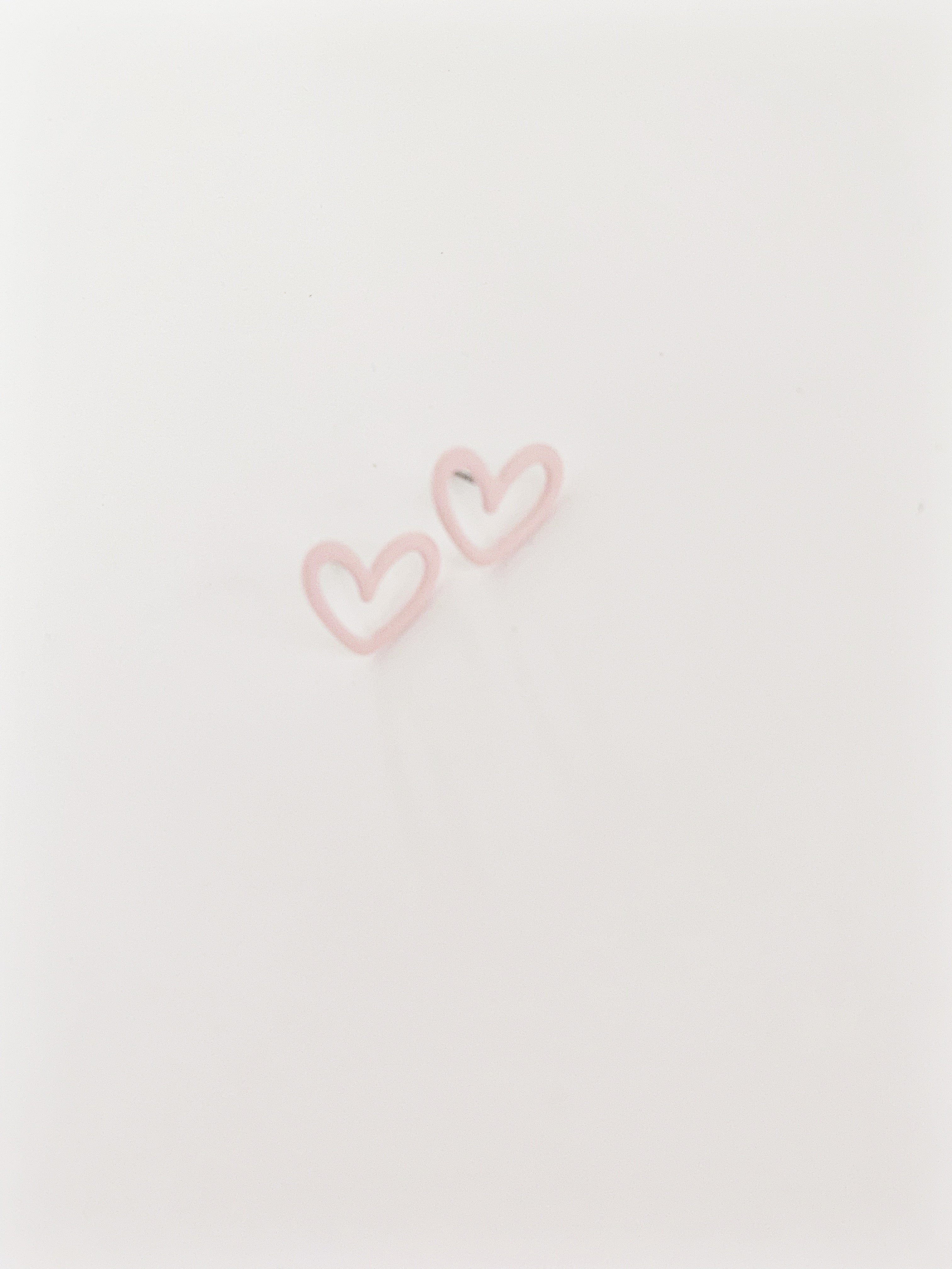 Boucles d'oreilles mon Amour rose crème