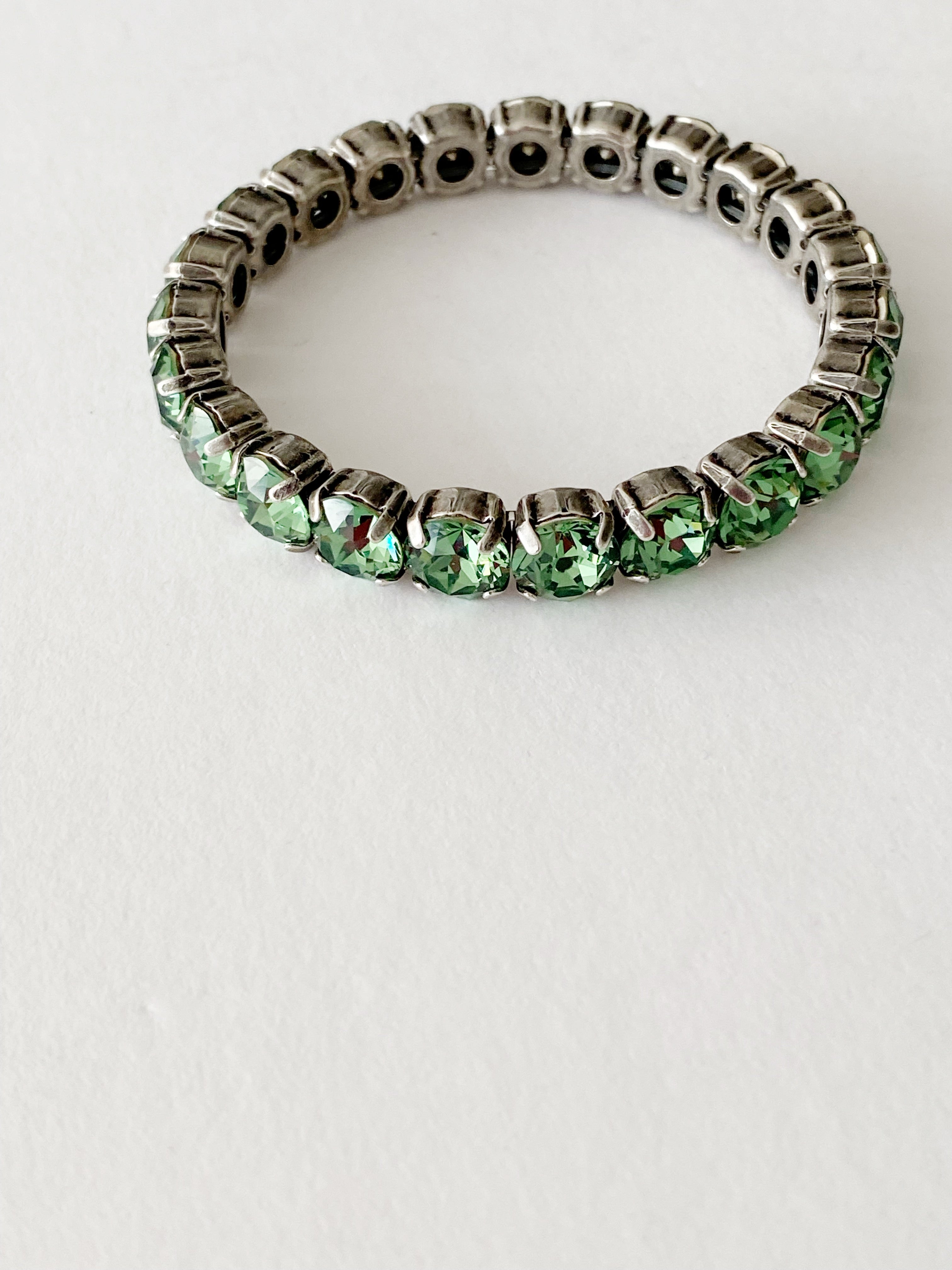 Bracelet élastique vert erinite