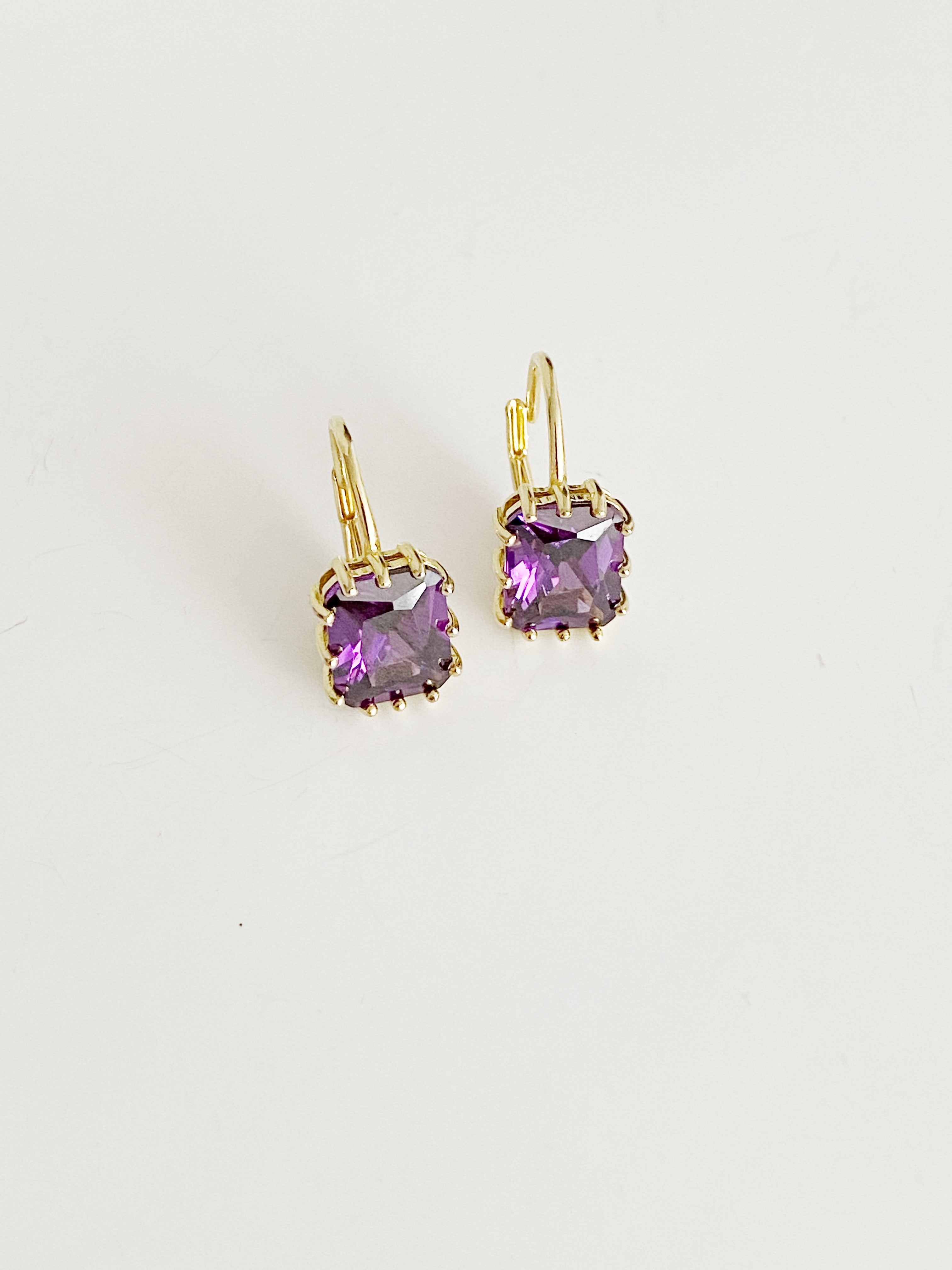 Boucles d'oreilles Charlie mauve