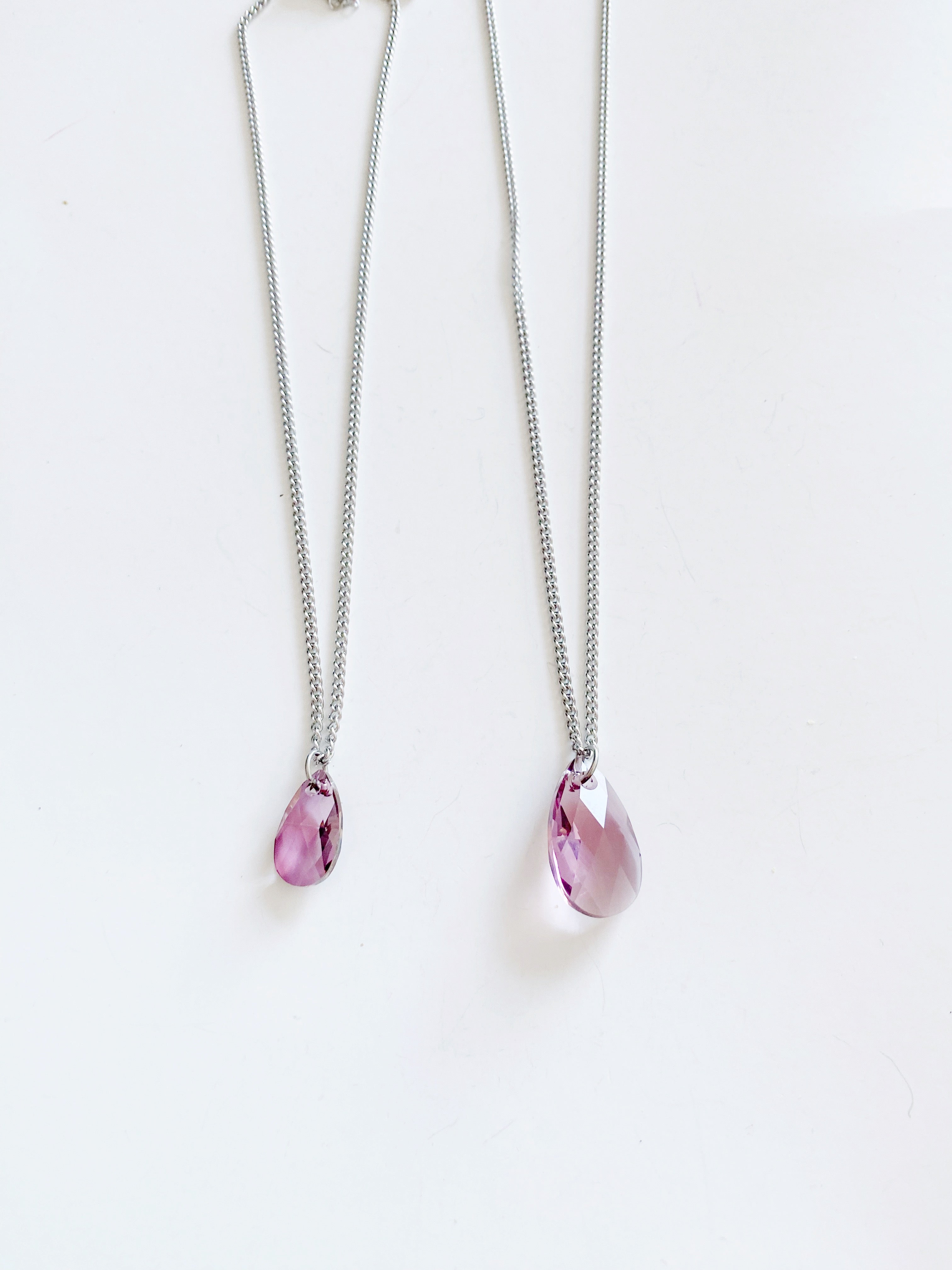 Ensemble  colliers  antique pink    / maman fille 💕
