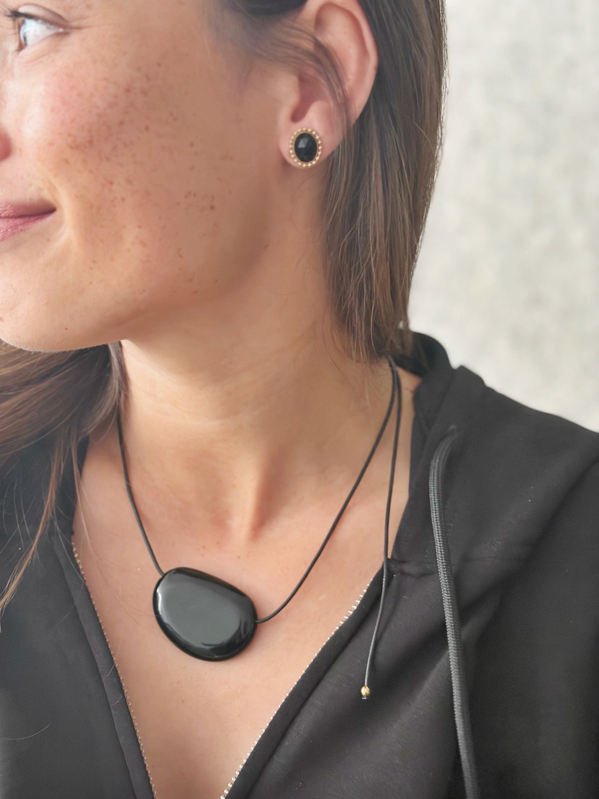 Boucles d'oreilles Giovana black