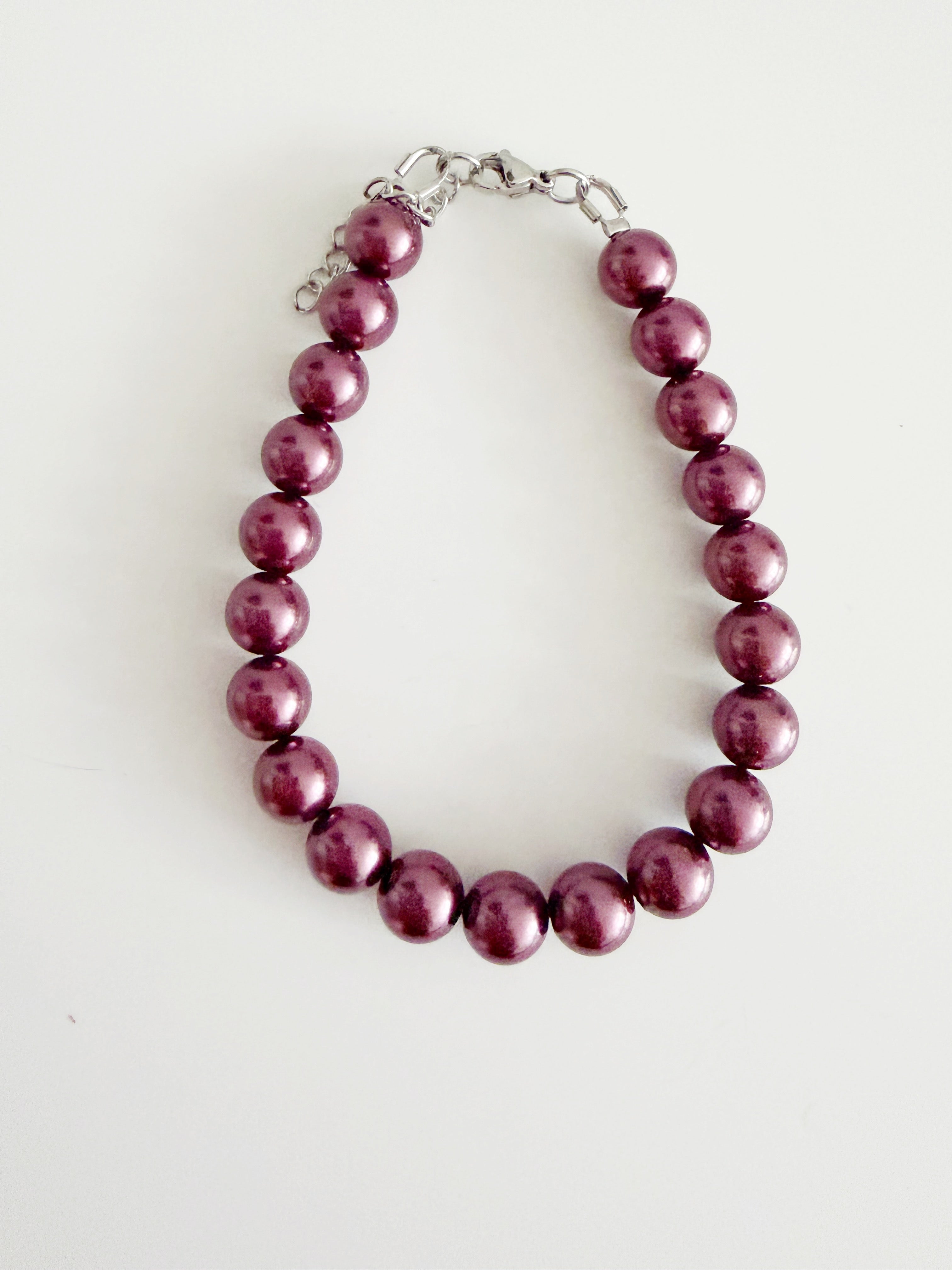 Bracelet de perles light burgundy