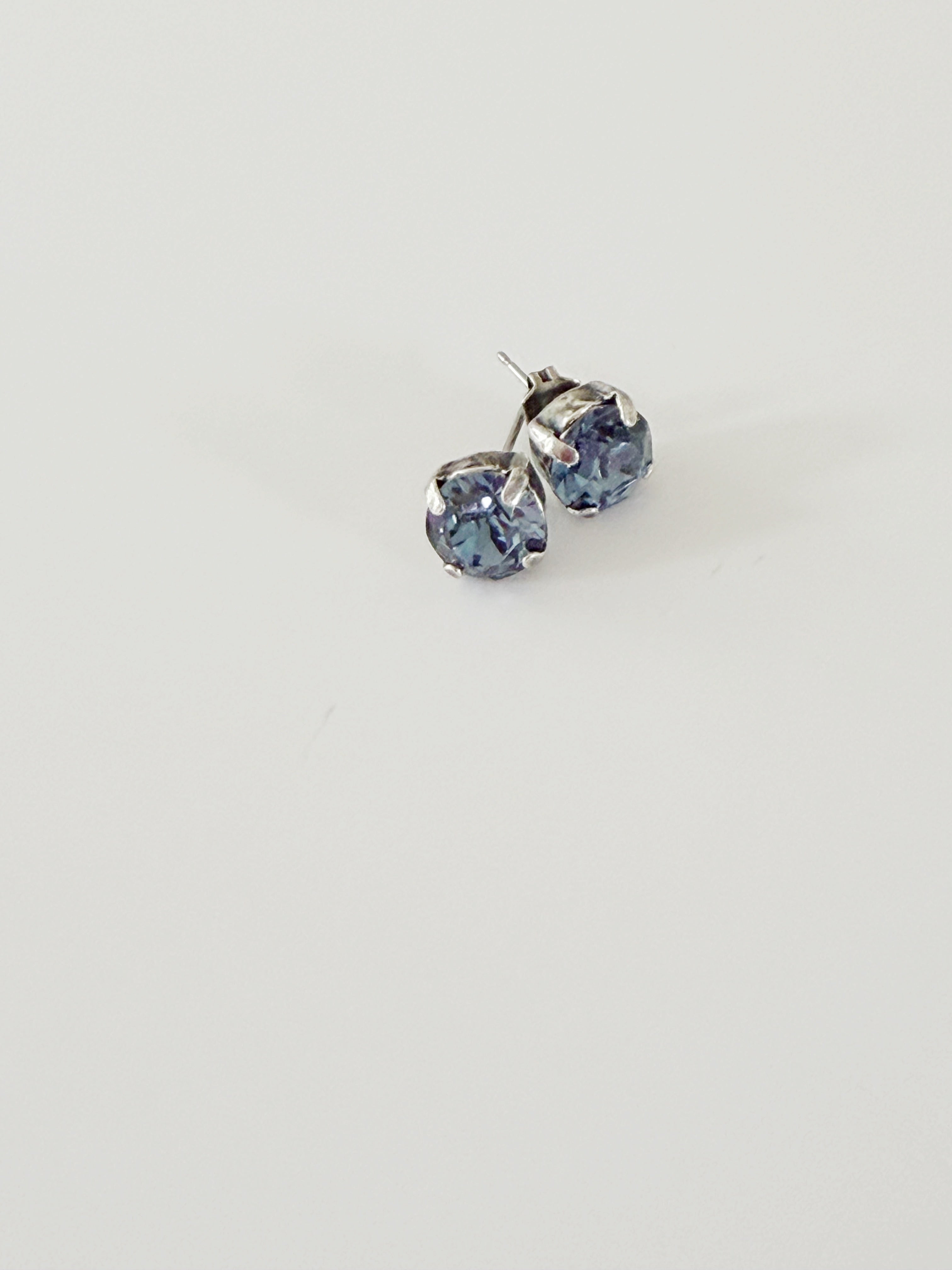 Boucles d'oreilles stud denim blue