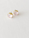 Boucles d'oreilles Flora \ opale blanc