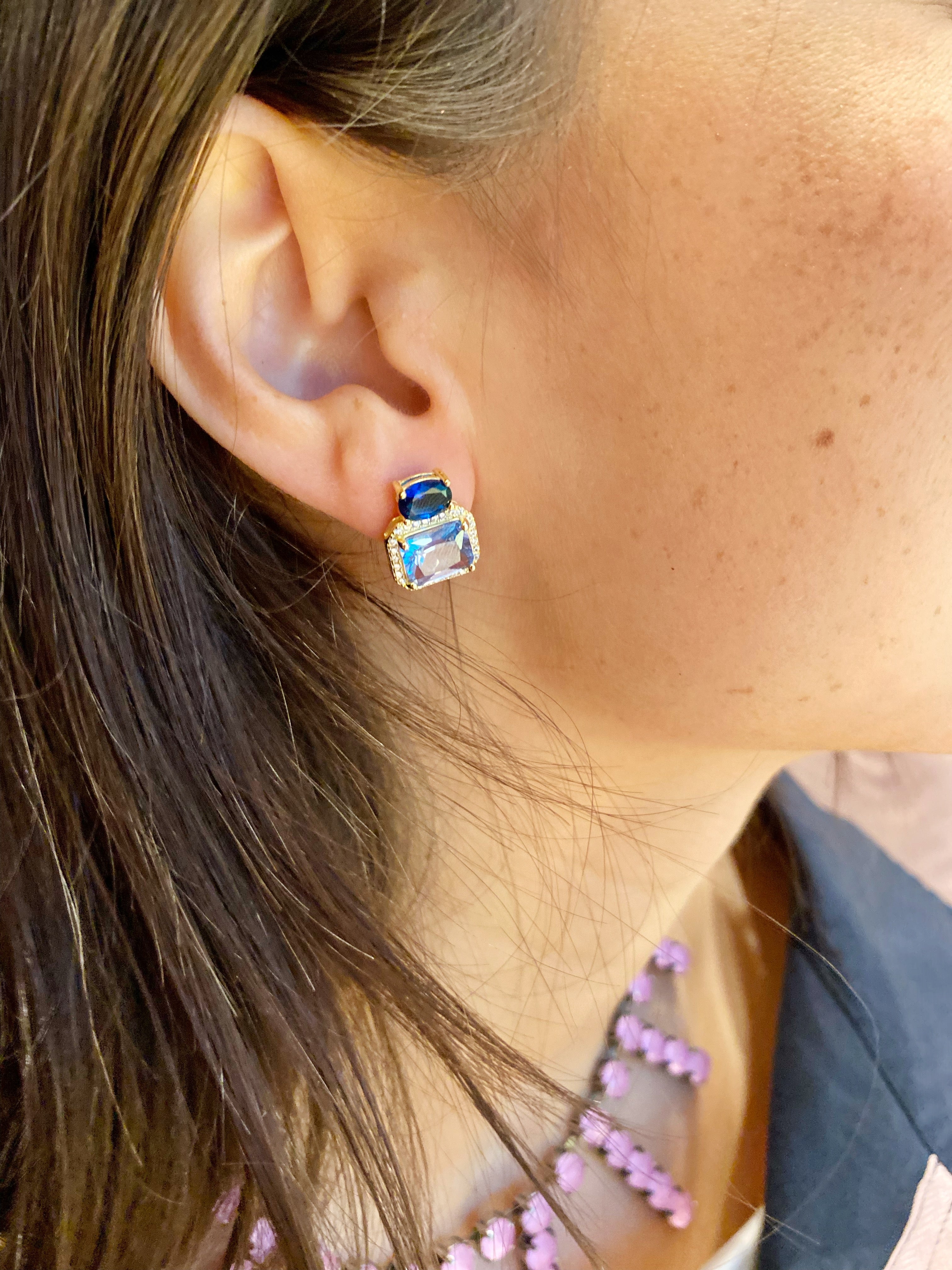 Boucles d'oreilles Blue Martini