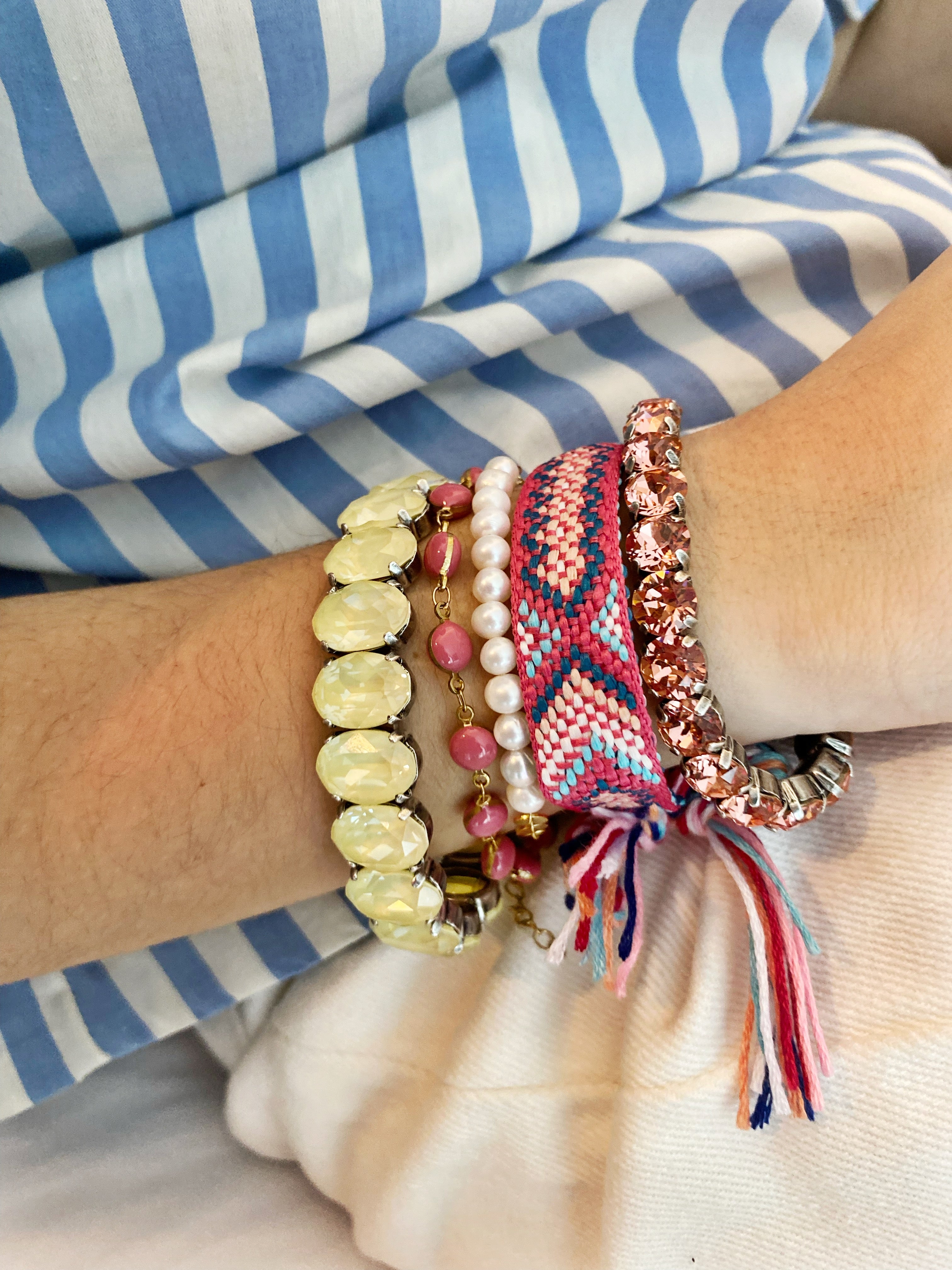 Bracelet élastique Rose peach