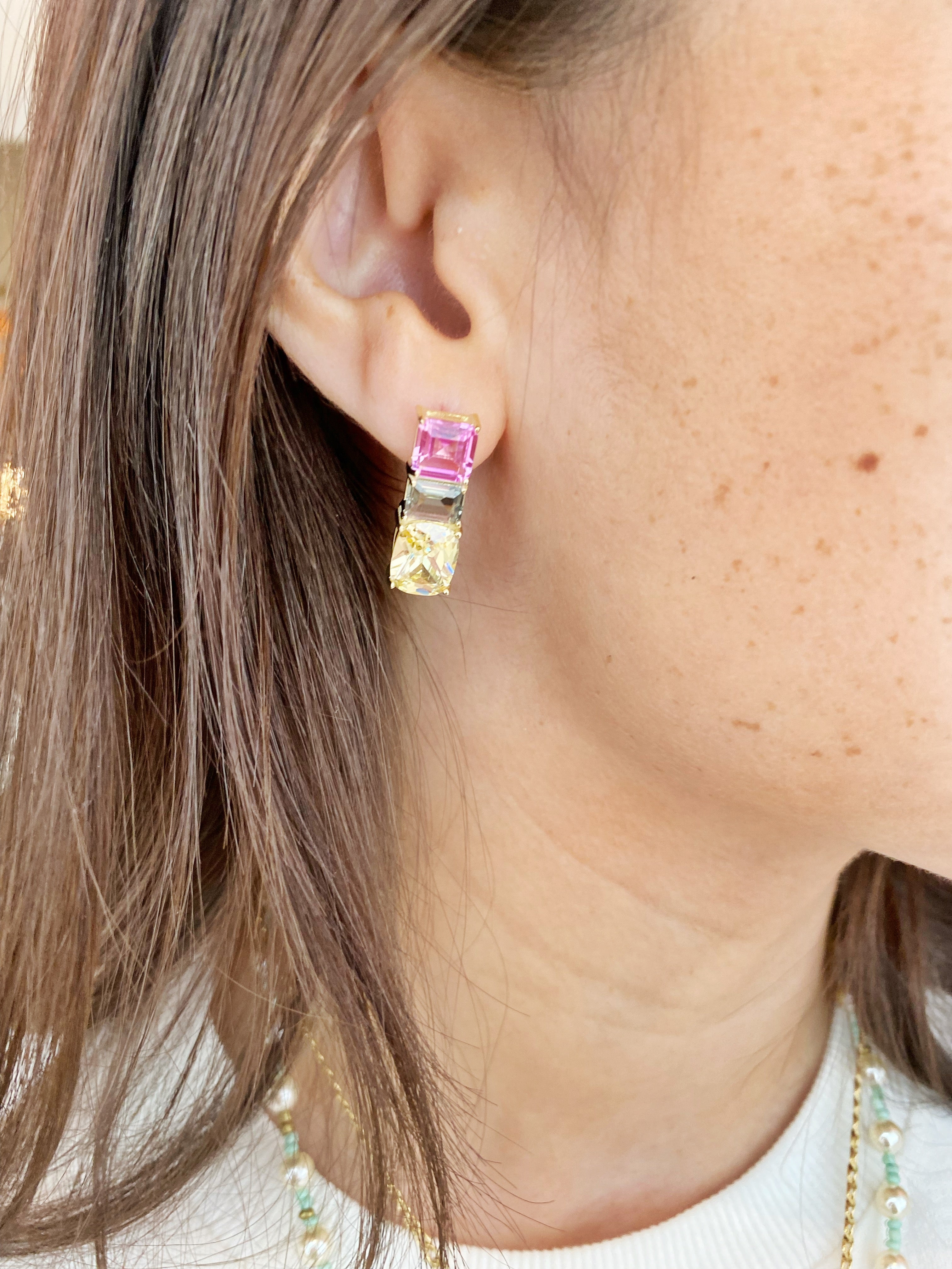 Boucles d'oreilles Citron cassis
