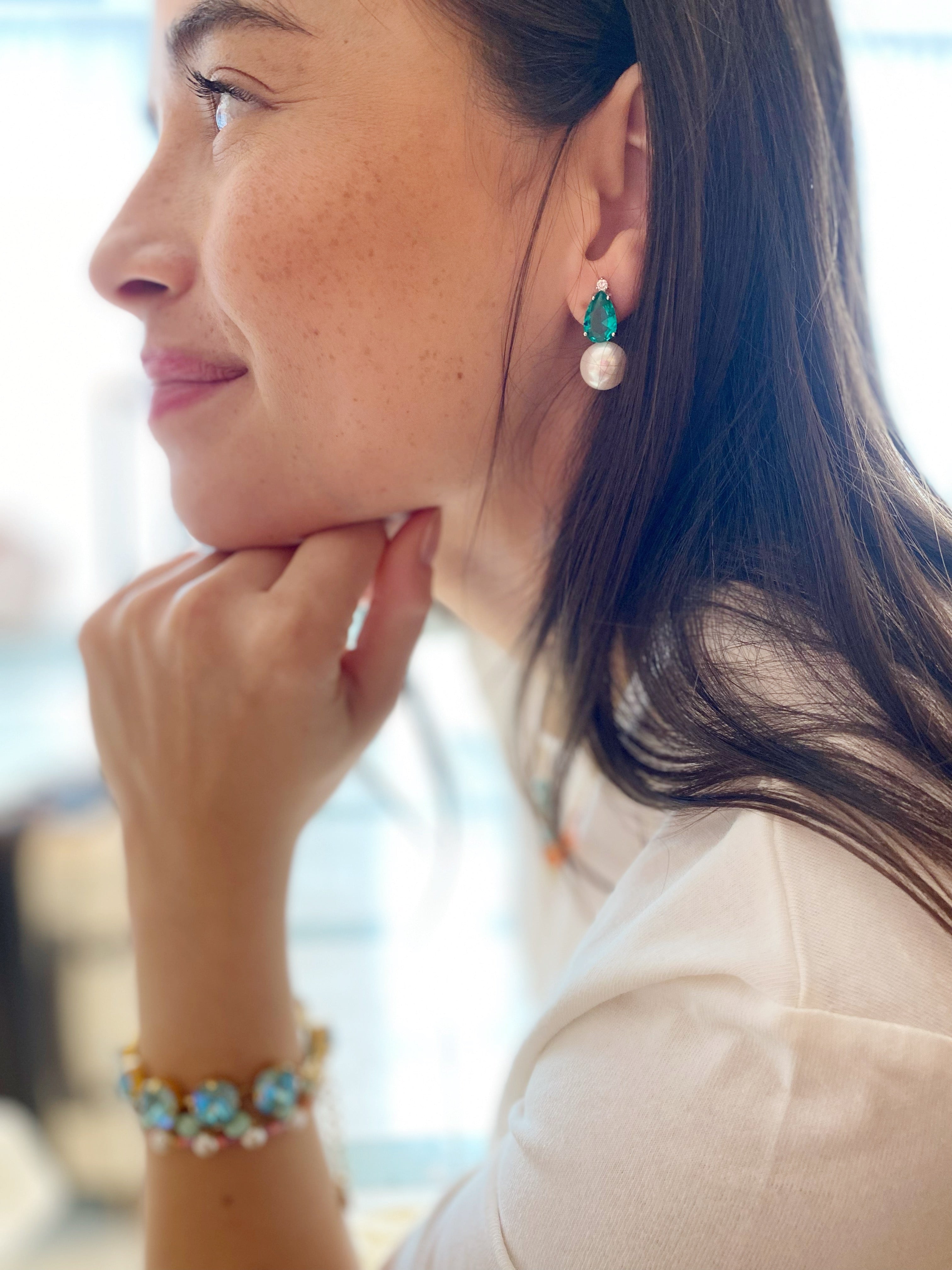 Boucles d'oreilles Odessa \ vert