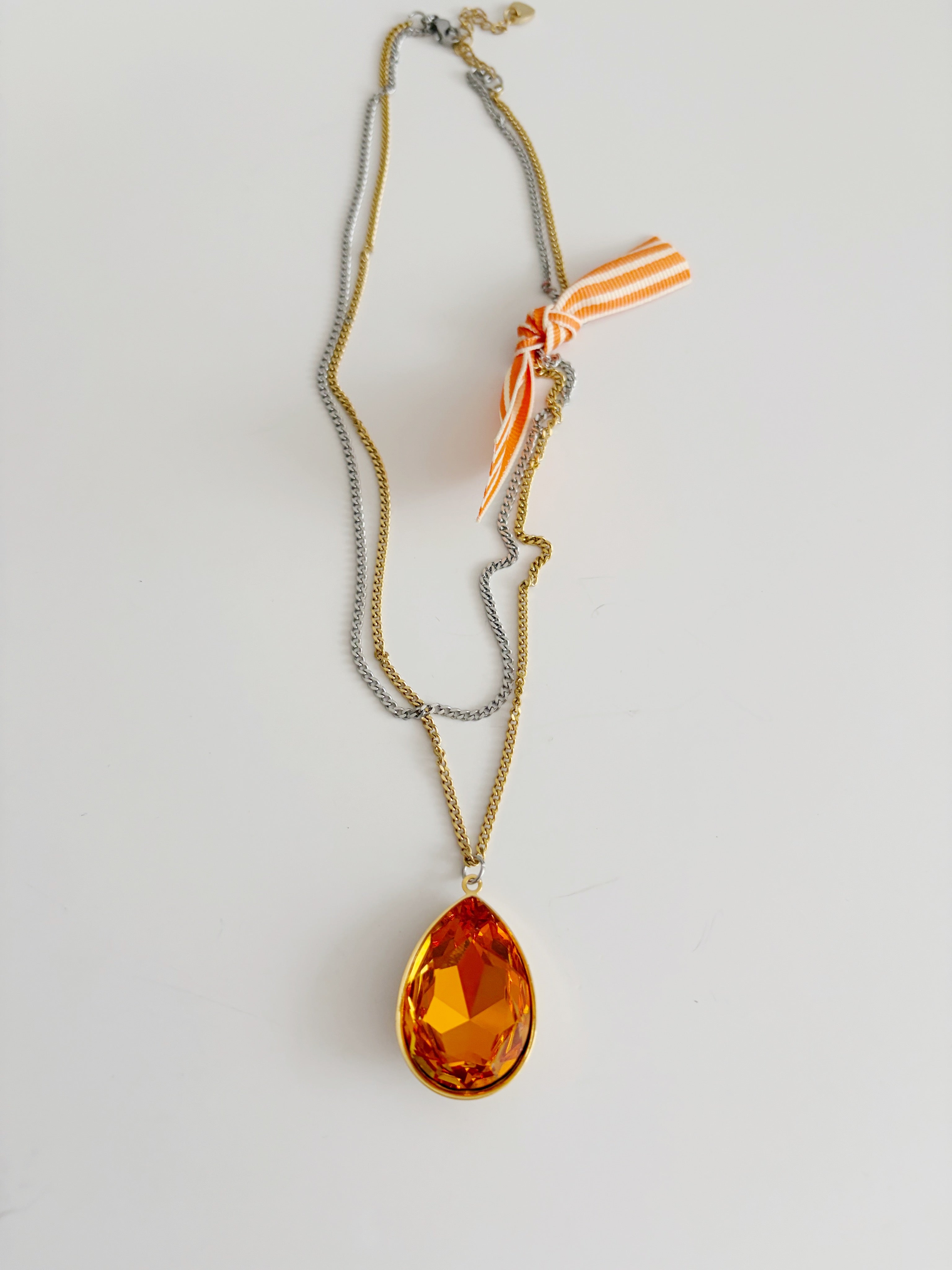 Collier dark  orange love