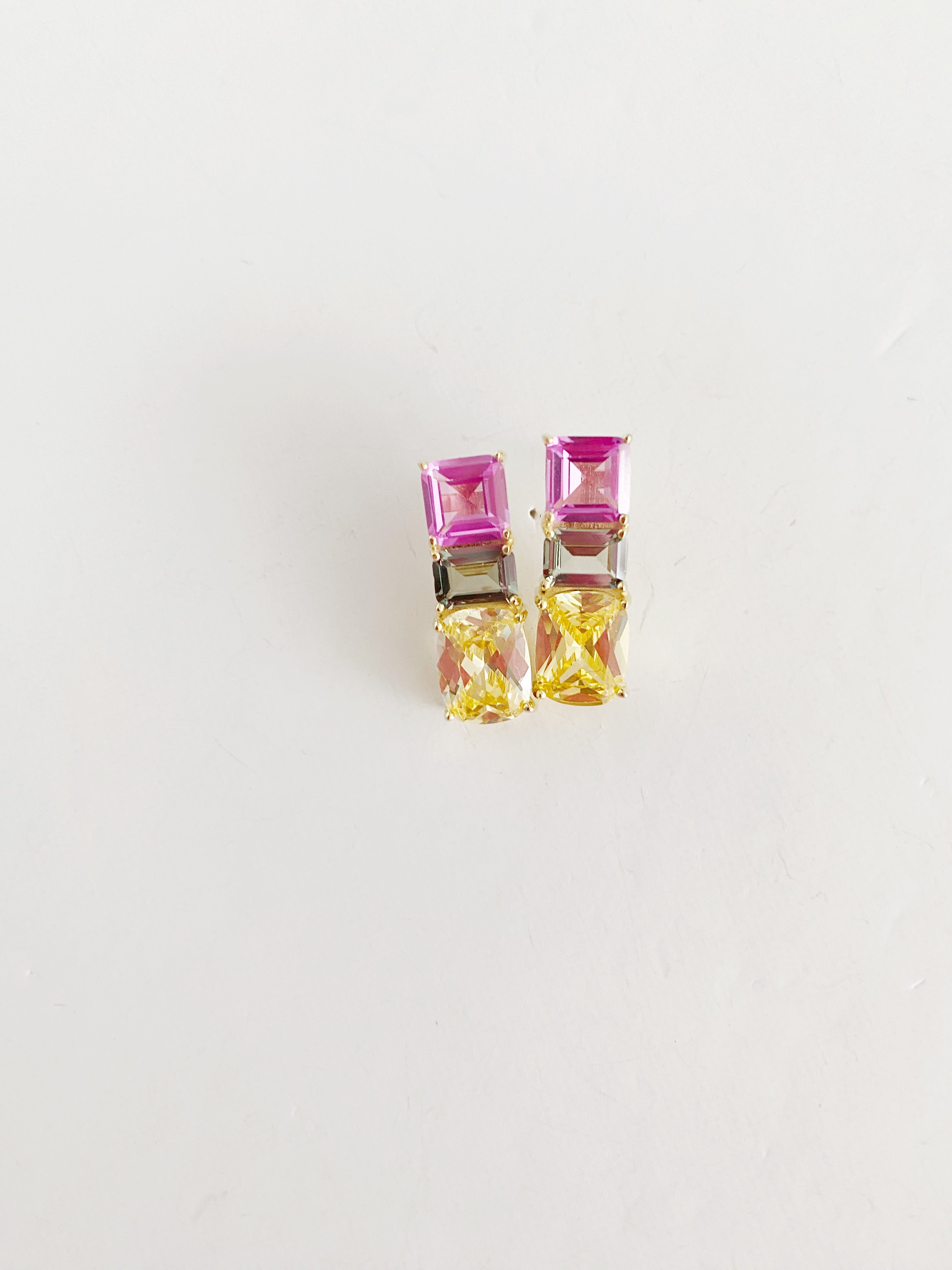 Boucles d'oreilles Citron cassis