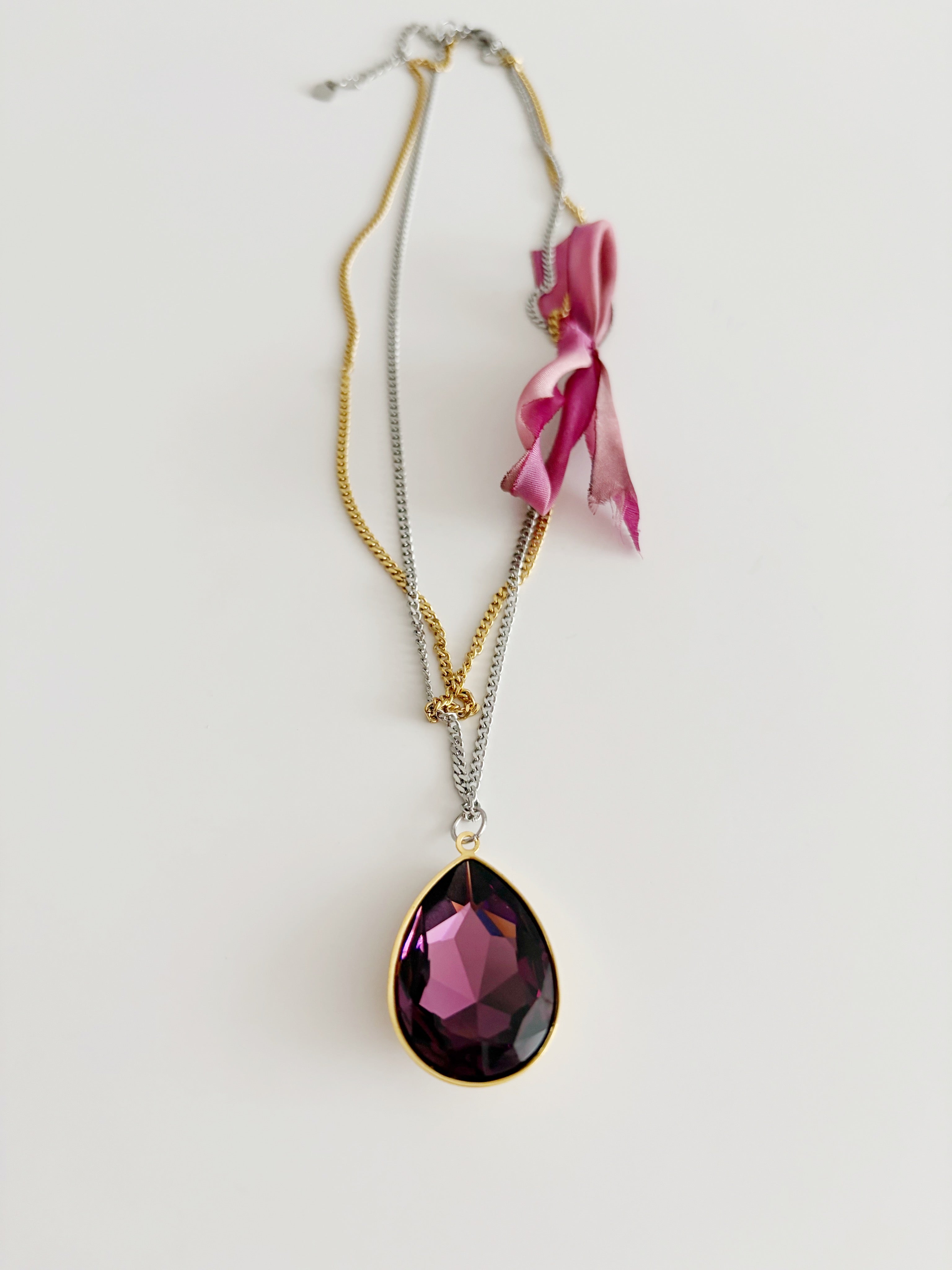 Collier pendentif Amethyste Fall \ prix spécial lancement 💜