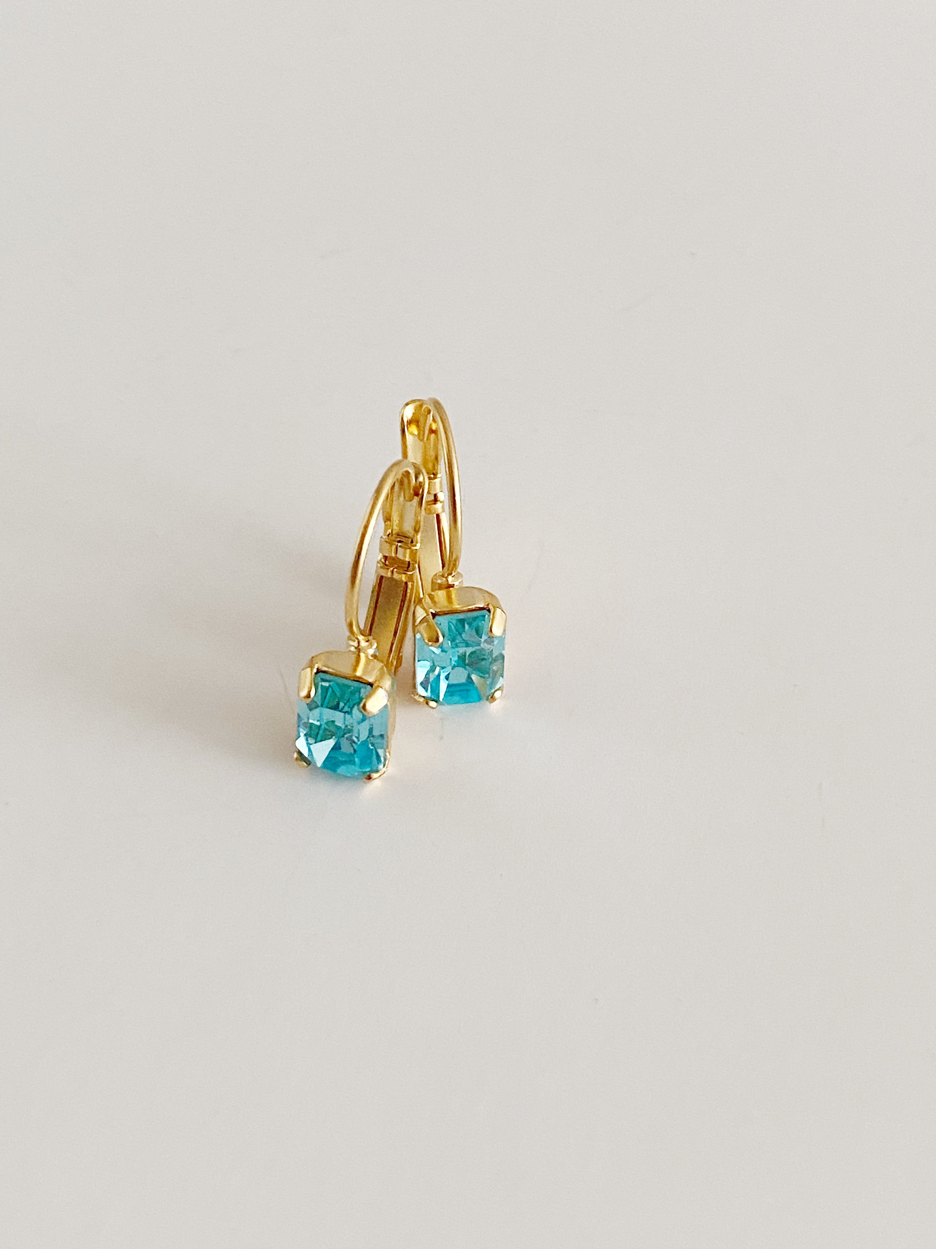 Boucles d'oreilles Midtown aquamarine