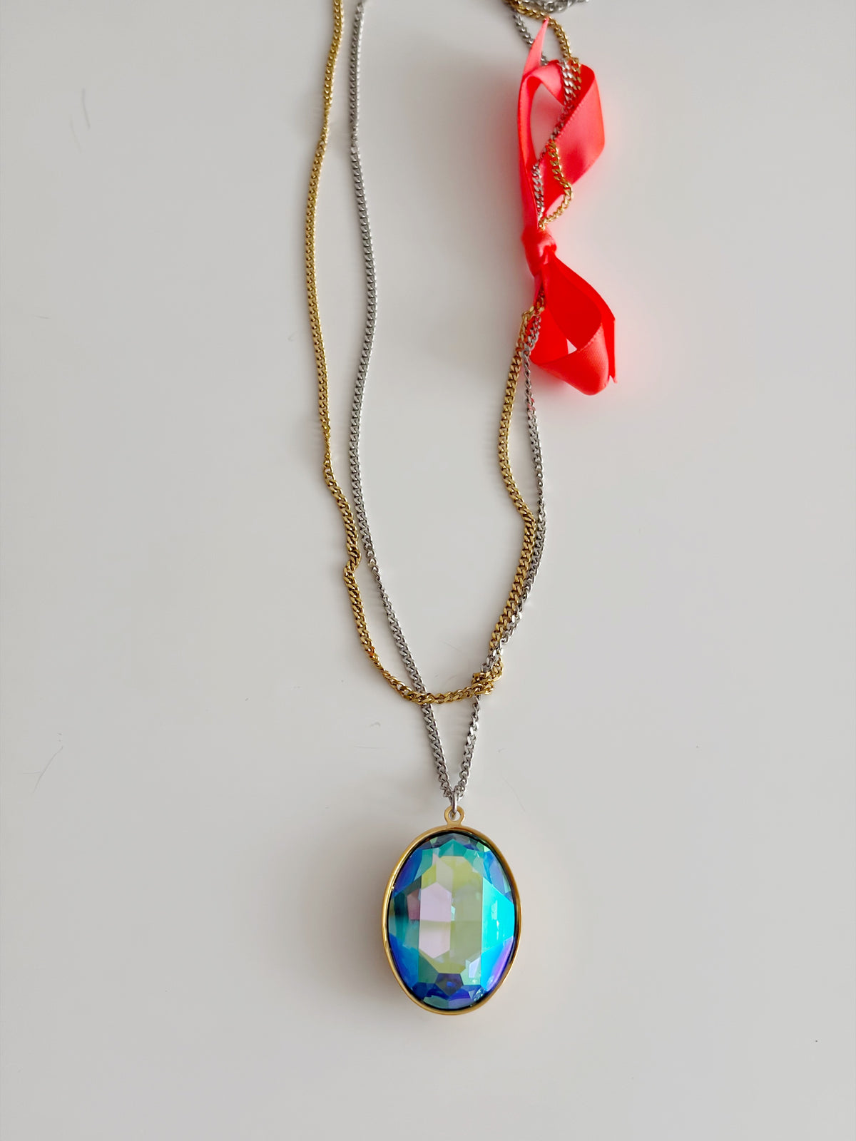 Collier pendentif Magic blue