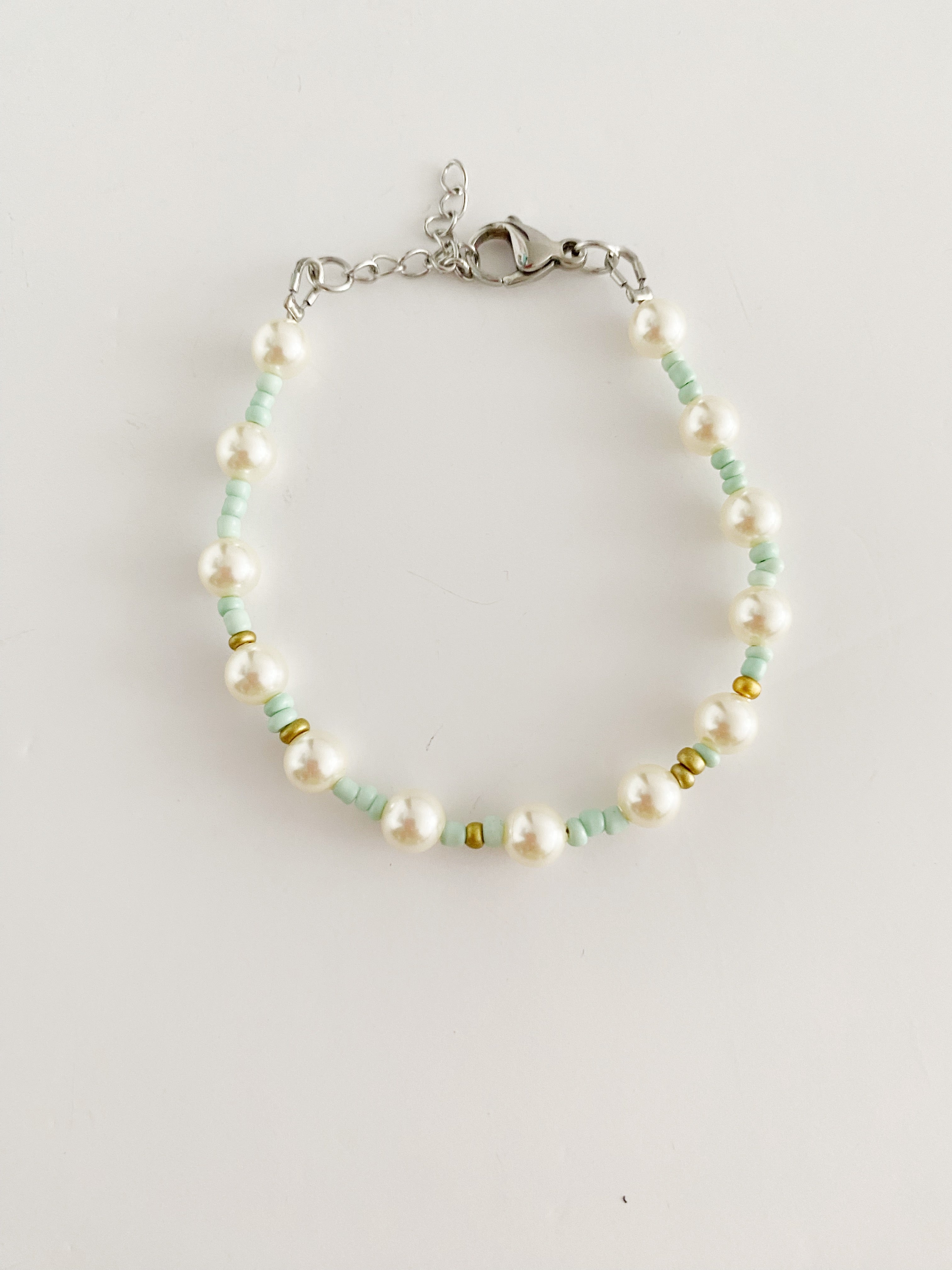Bracelet Lakelyne vert crème