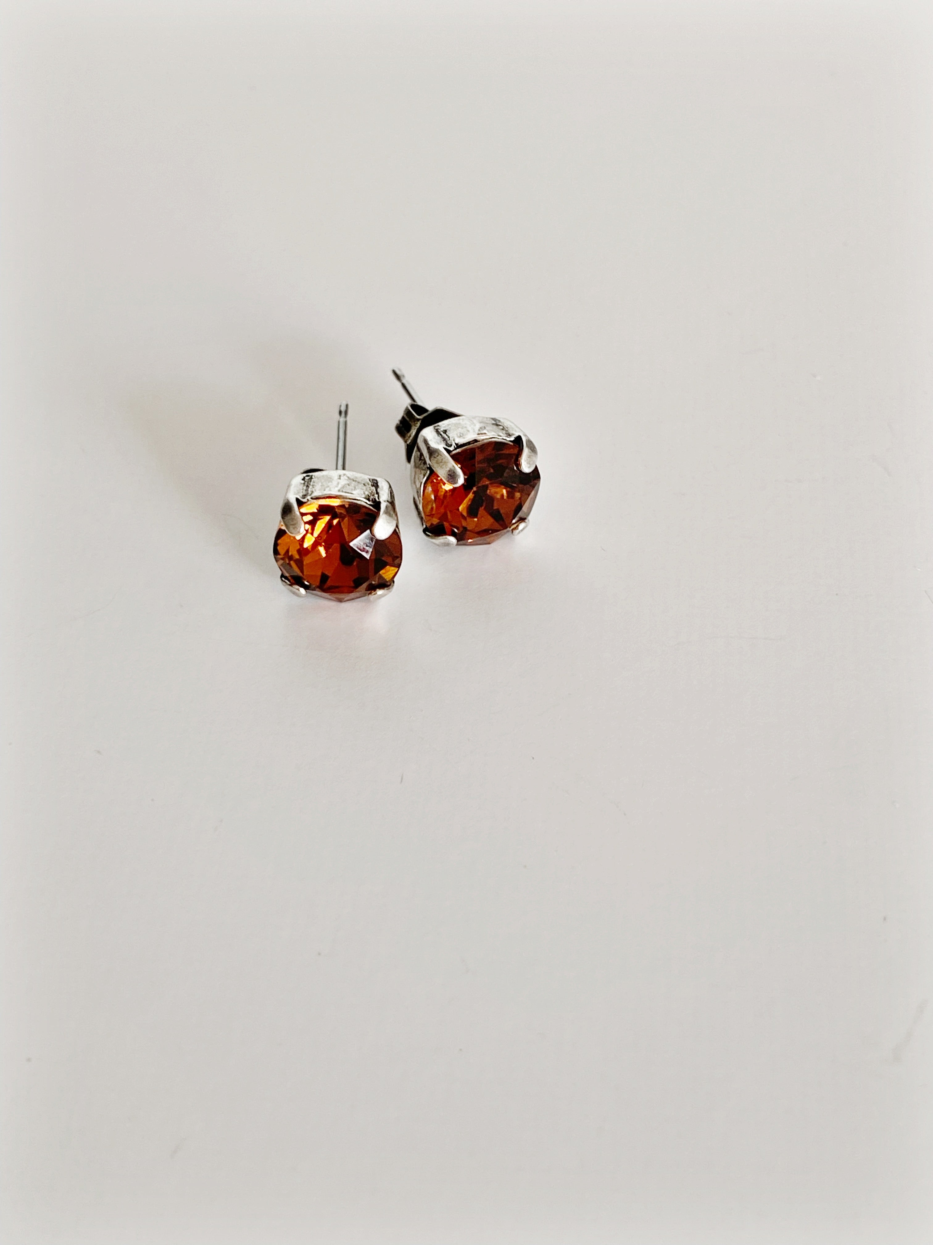 Boucles d'oreilles Stud Smoked topaz