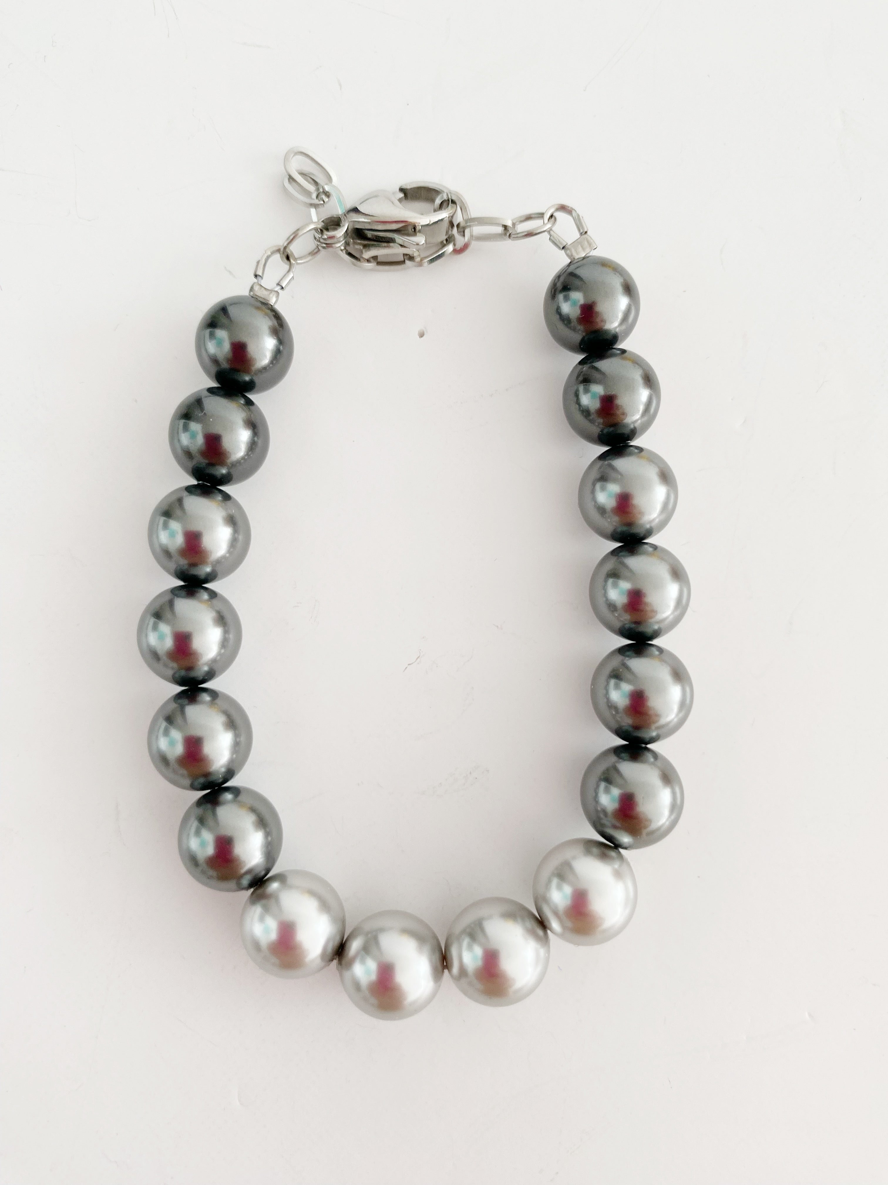 Bracelet de perles Gris romance