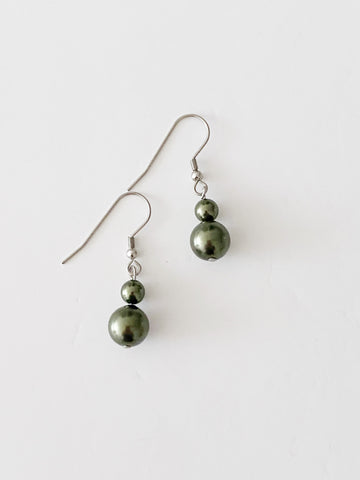 Boucles d'oreilles Brinley \dark olive