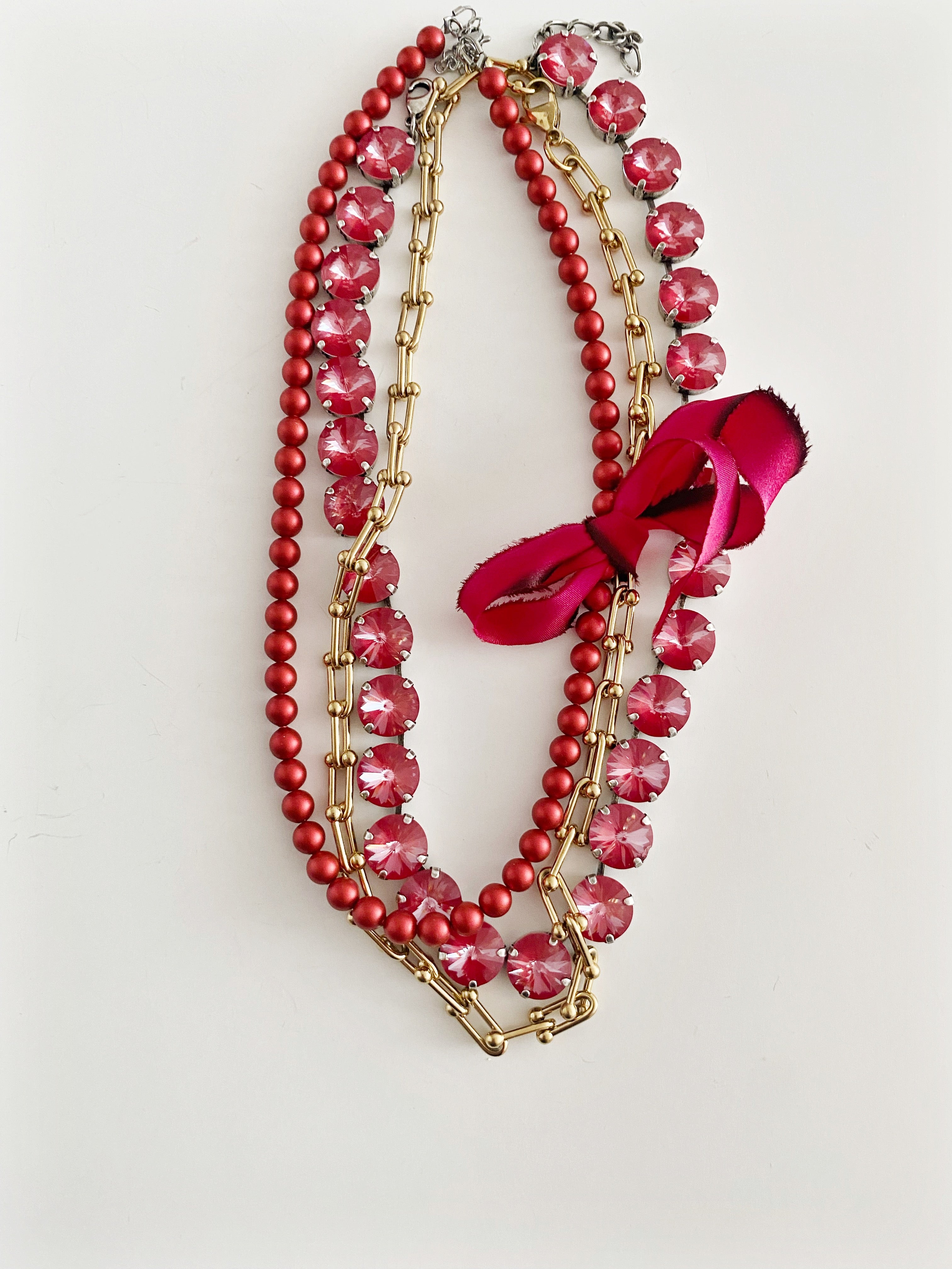 Ensemble 3 colliers Red carpet