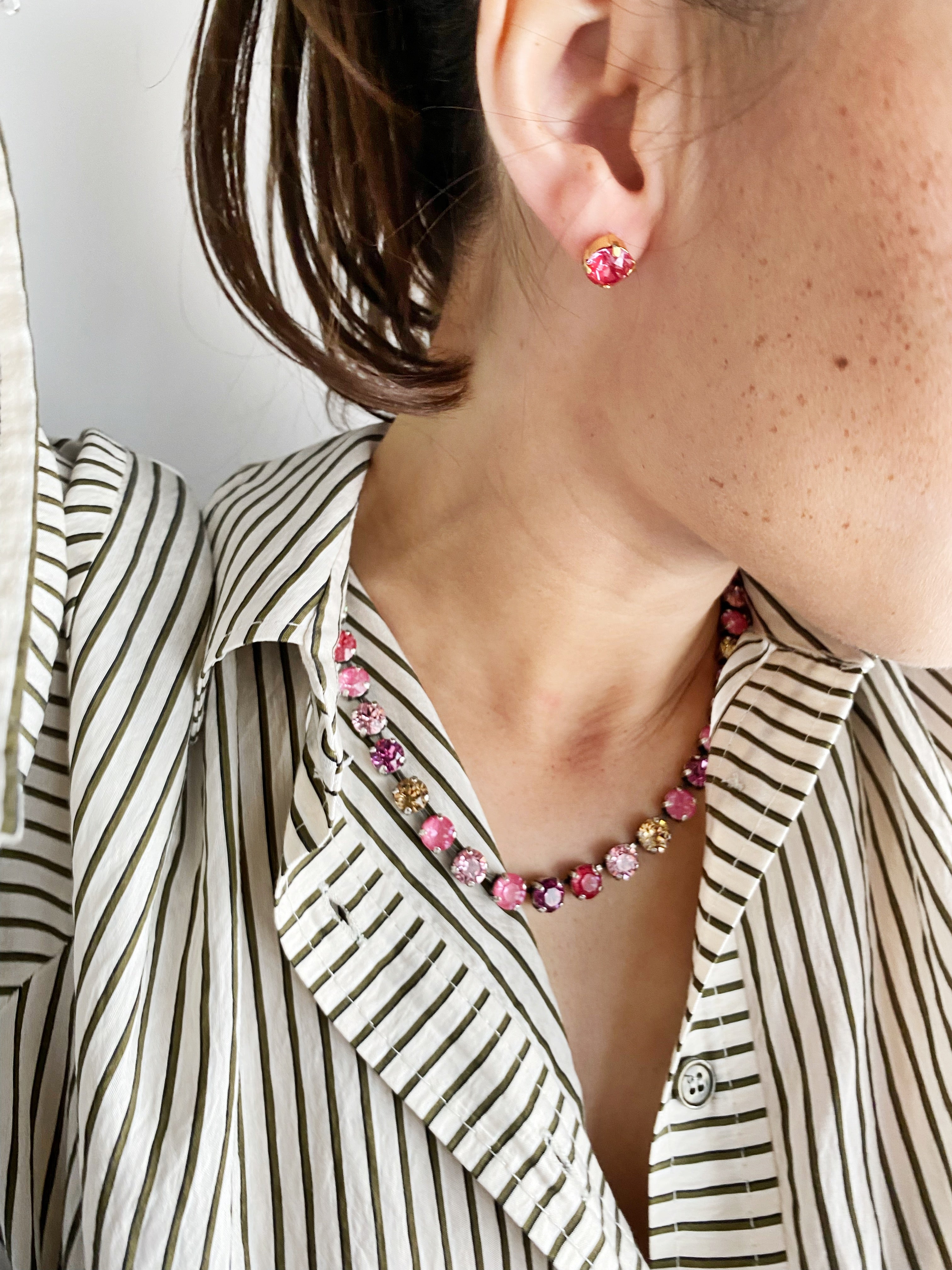 Boucles d'oreilles Stud  Rouge romance à Milan