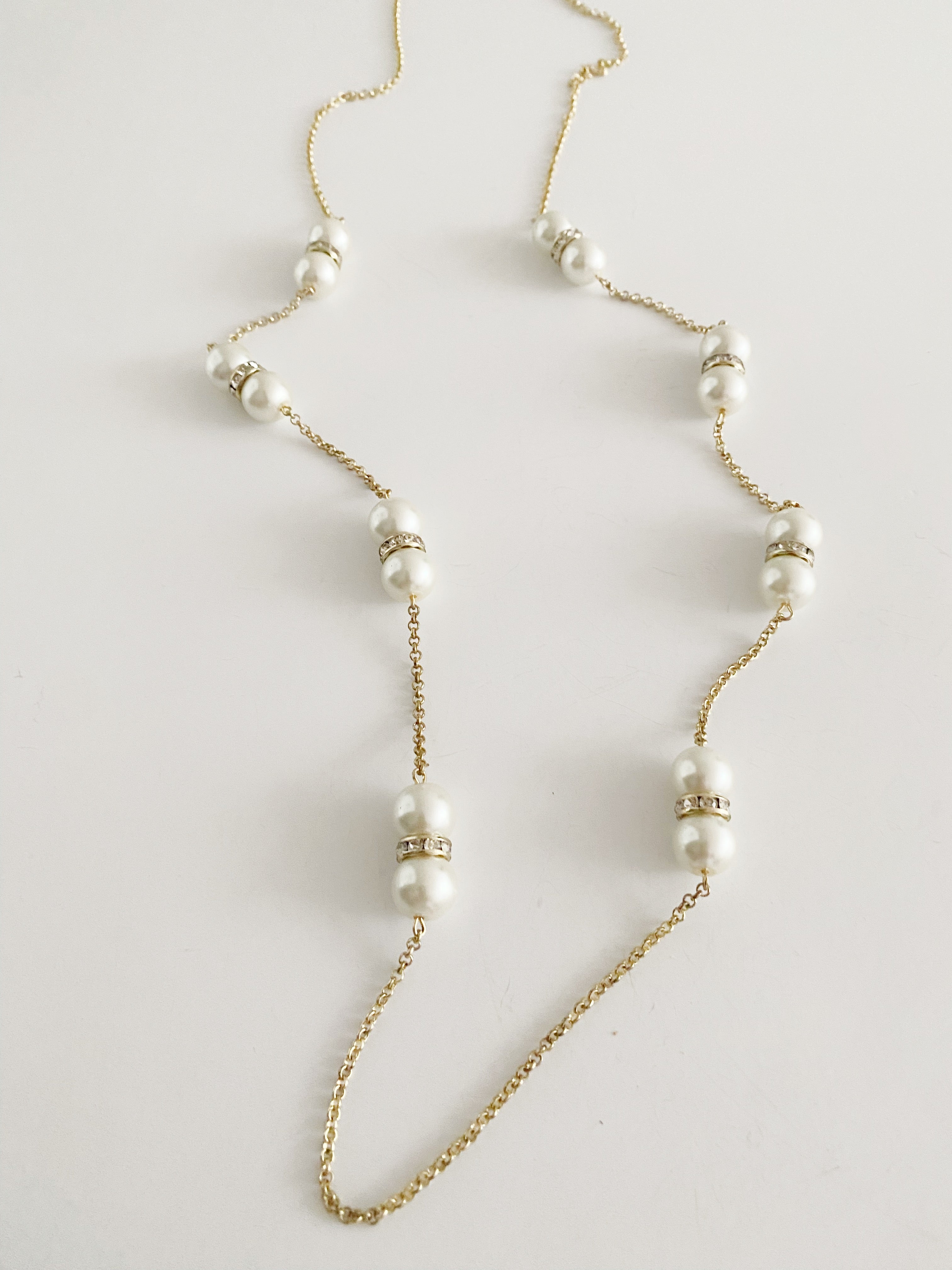 Collier de perles vintage long
