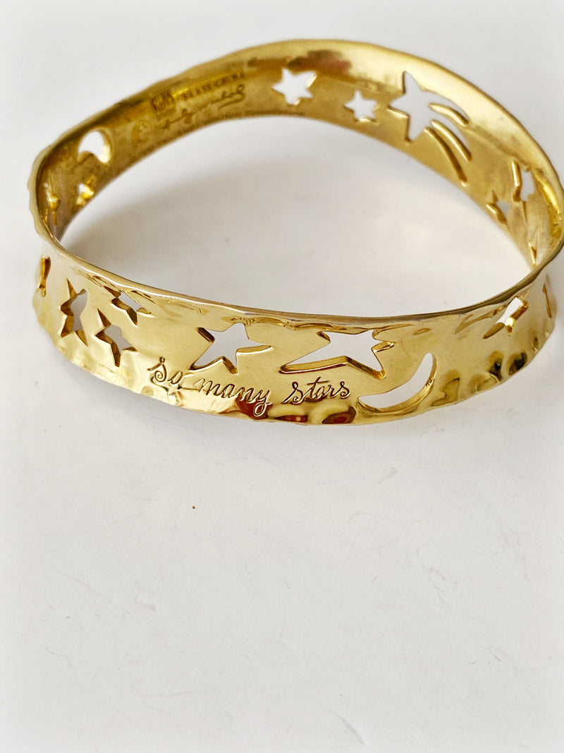 Bracelet VINTAGE \ Andy Warhol\ Robert Lee Morris Étoiles \ Gold