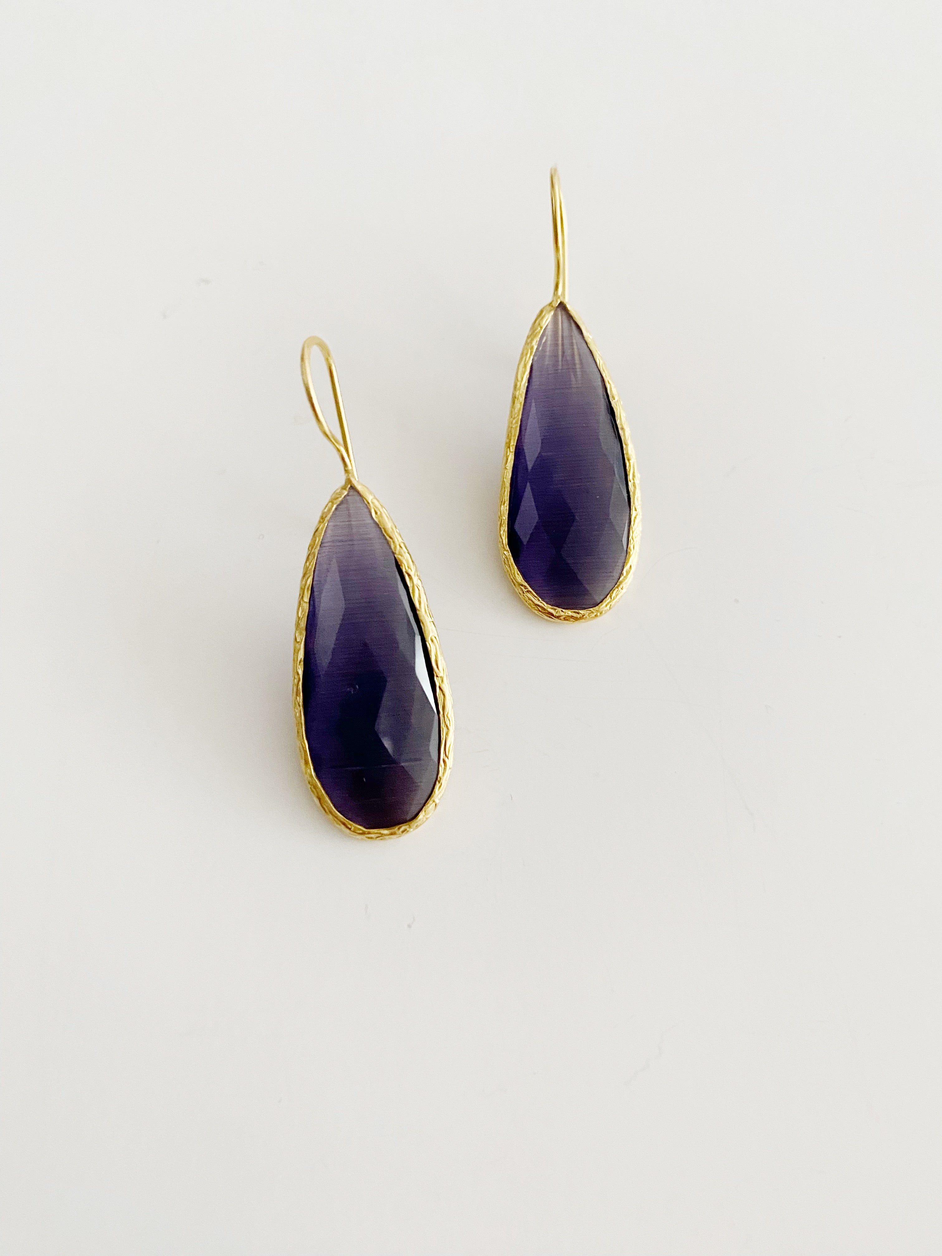 Boucles d'oreilles Madallena mauve