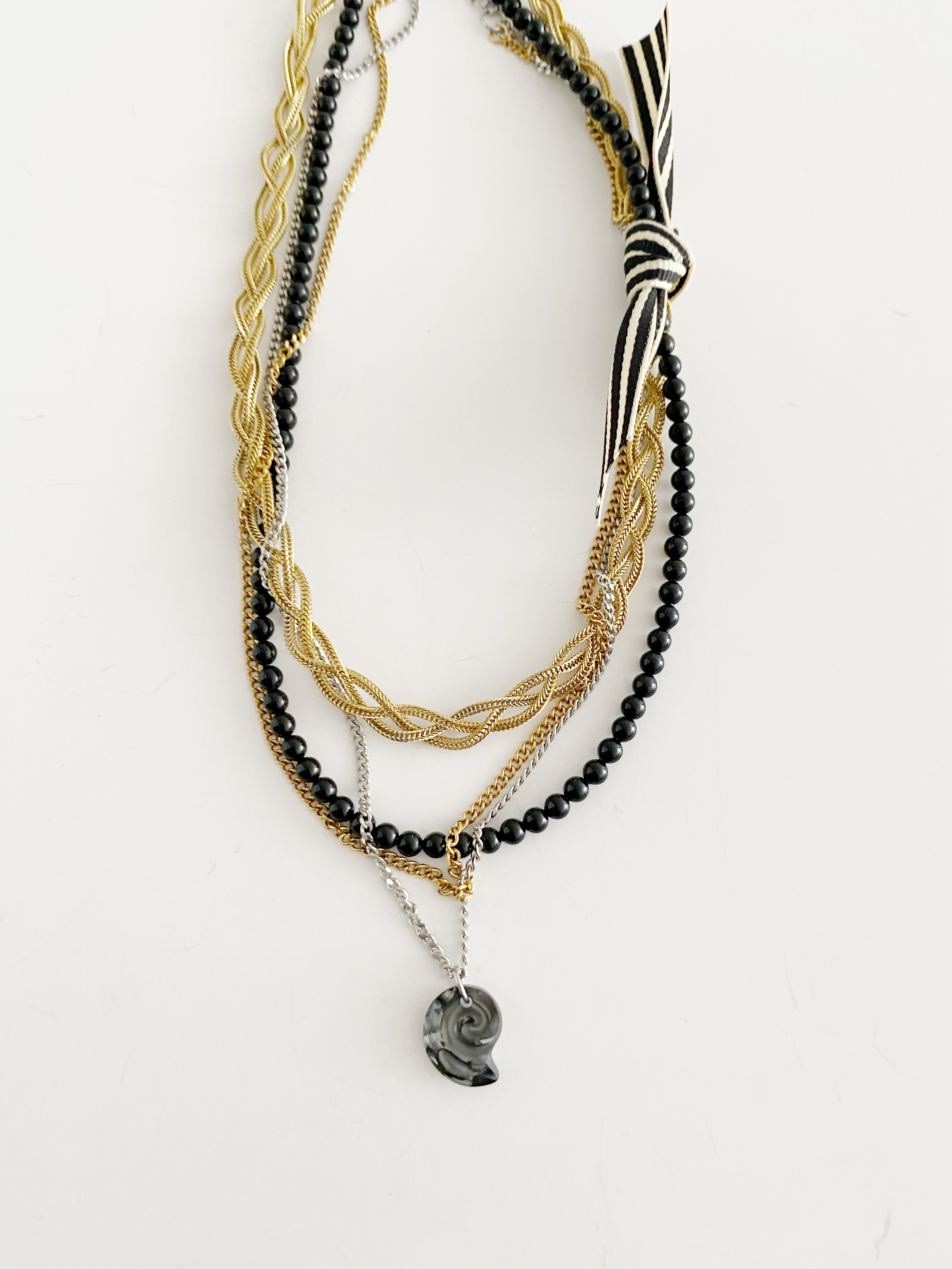 Ensemble de colliers Corail noir