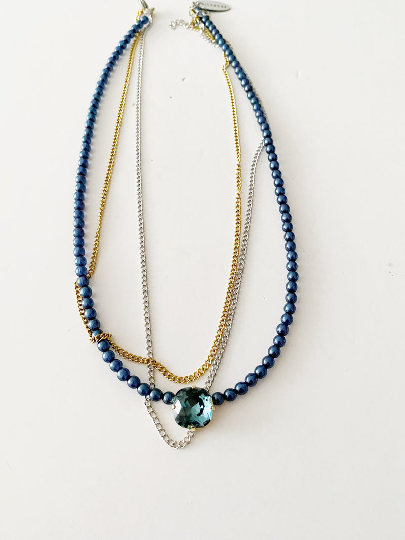 Collier  INDIA \ navy  blue