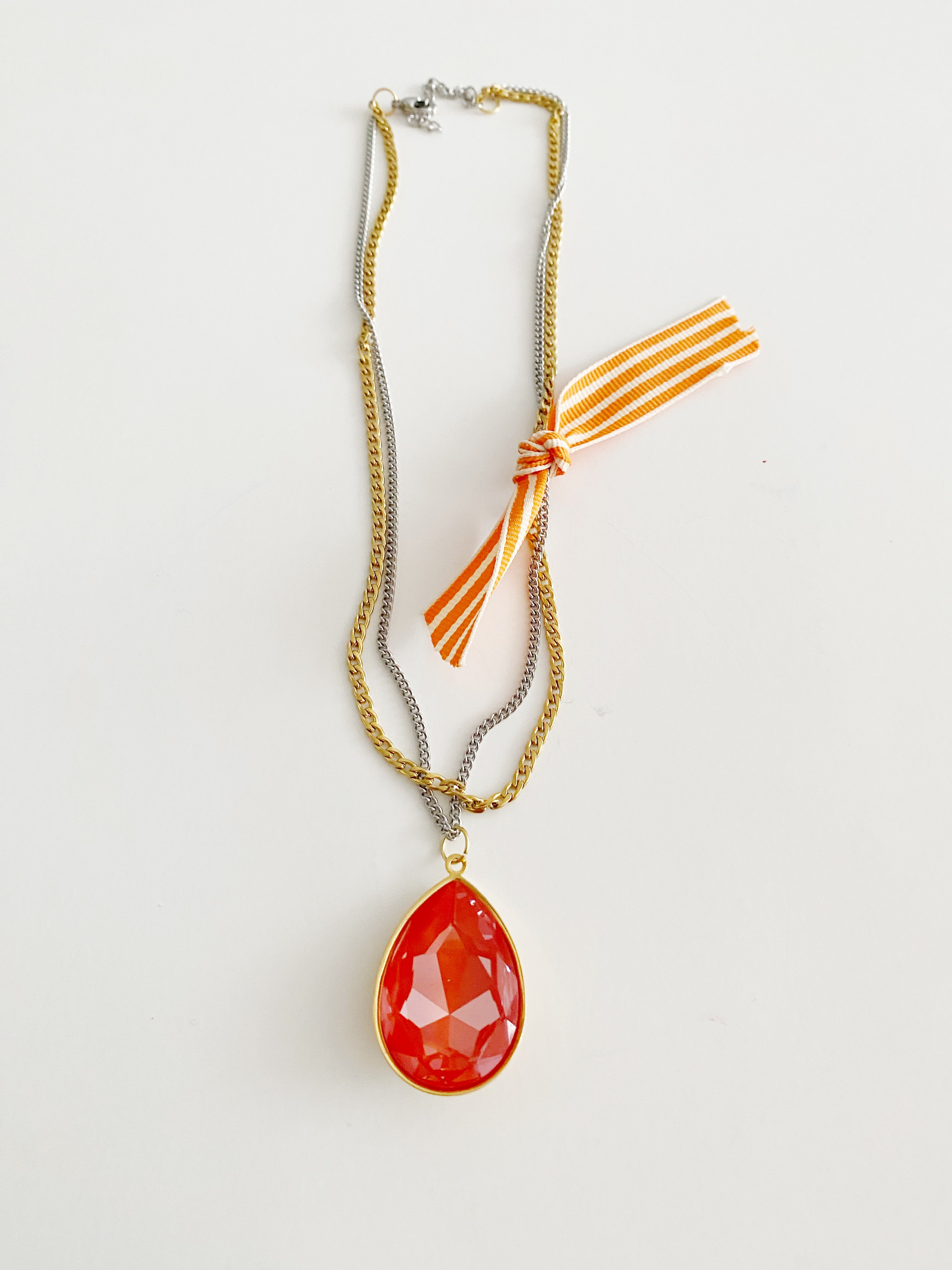 Collier pendentif Orangina