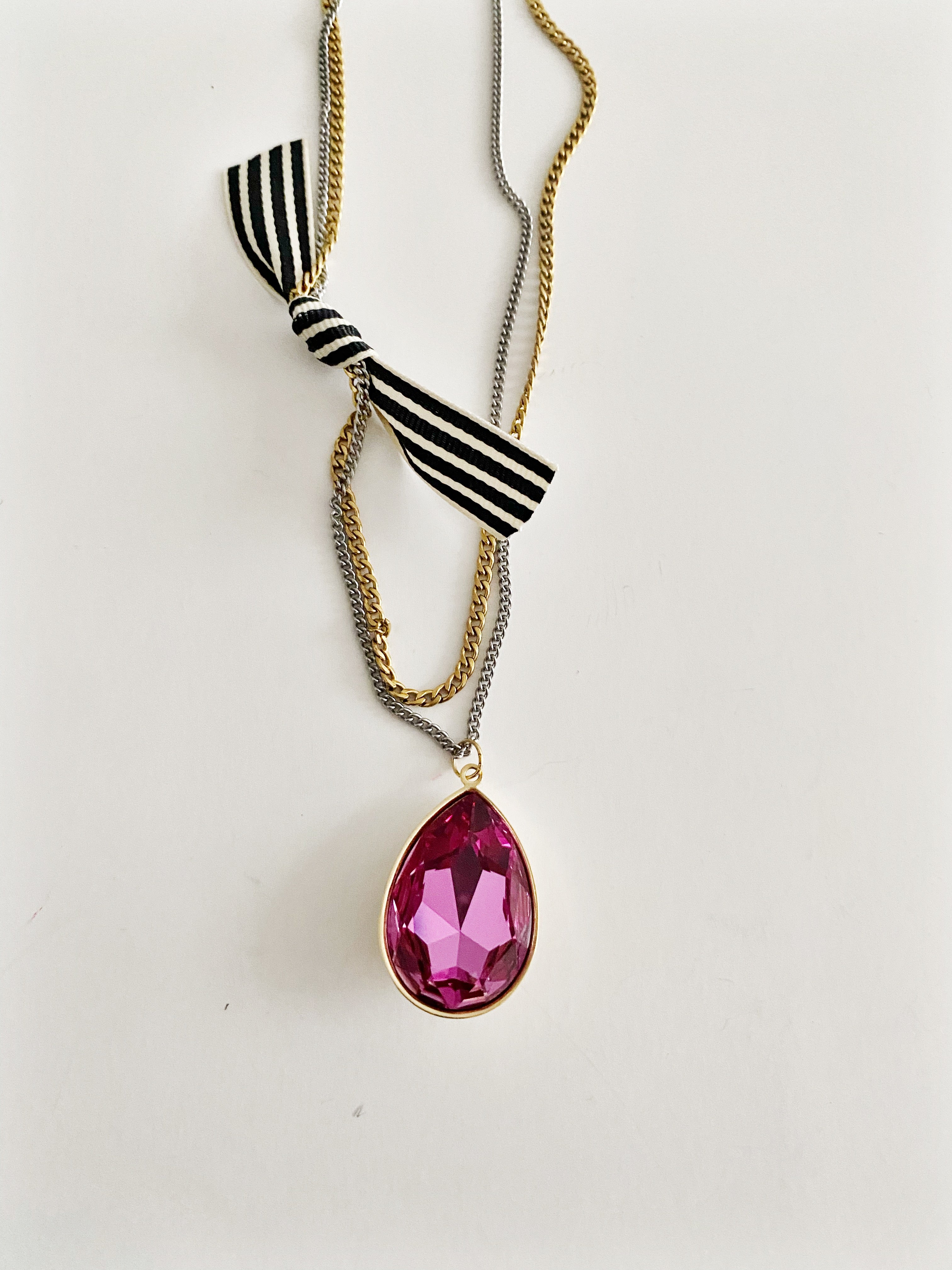 Collier pendentif Dark rose love