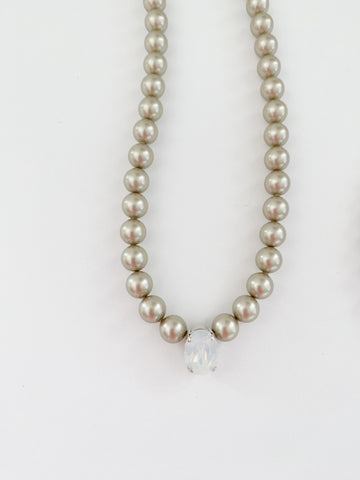 Collier Coco \ mauve perles 12 mm