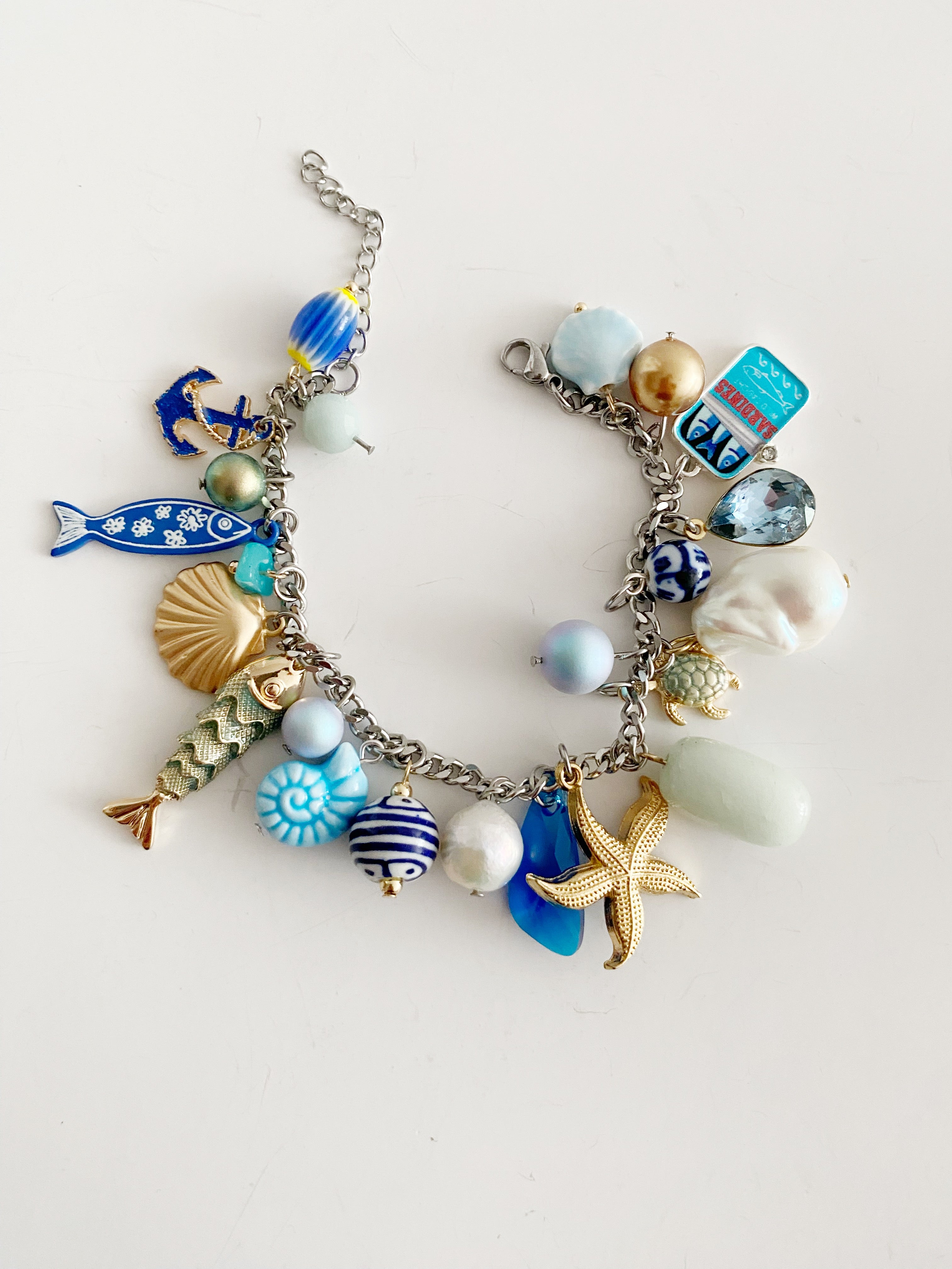 Bracelet breloques Nymphe d'azur