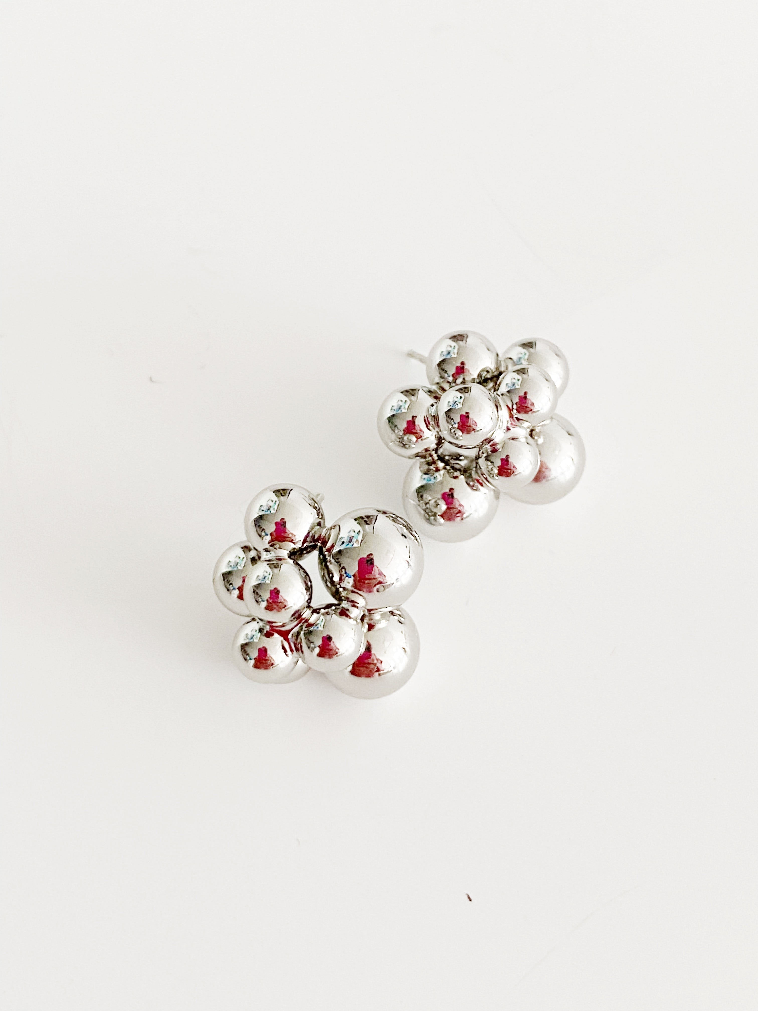 Boucles d'oreilles Bubble\  silver