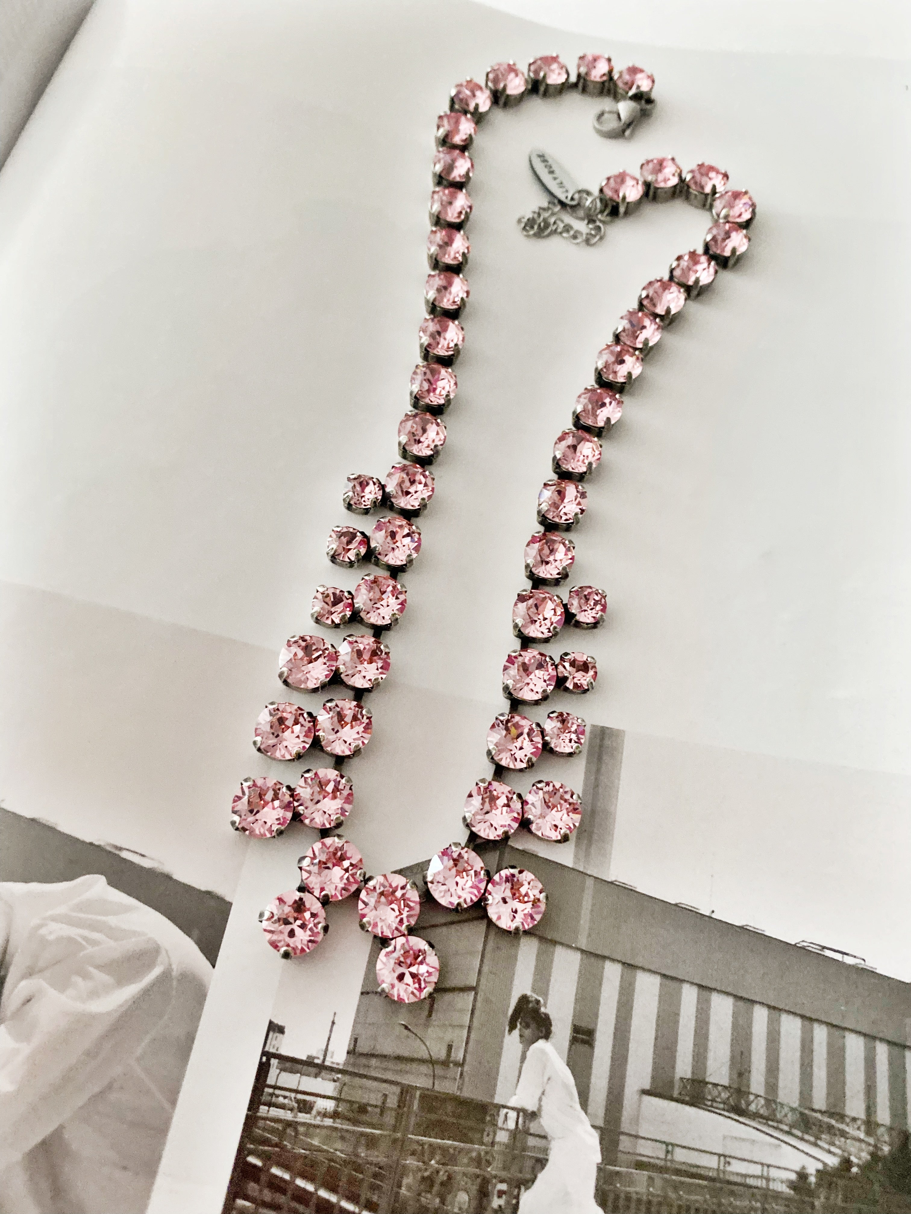 Collier Bal Romance Rose