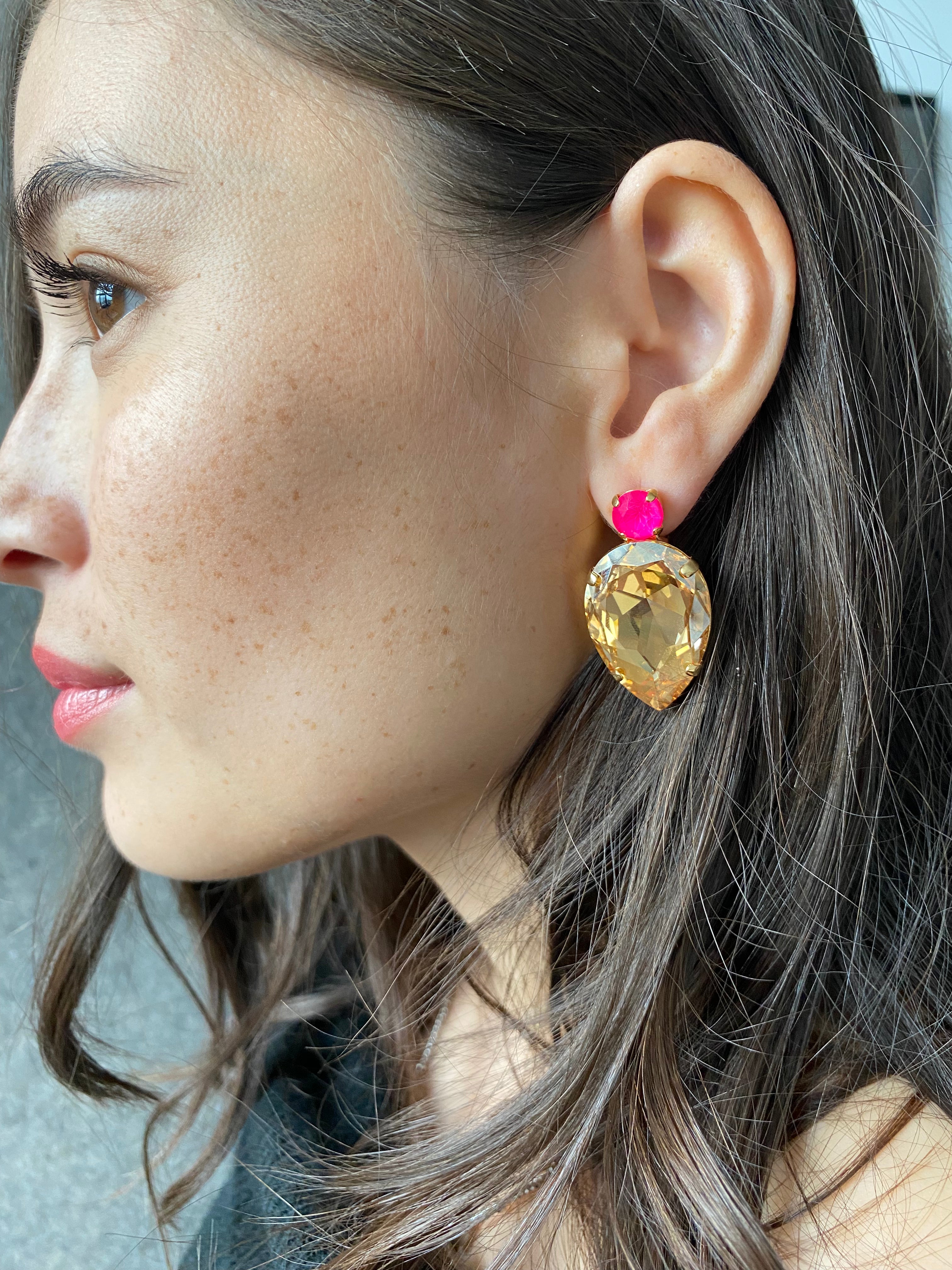 Boucles d'oreilles Glam Electric pink