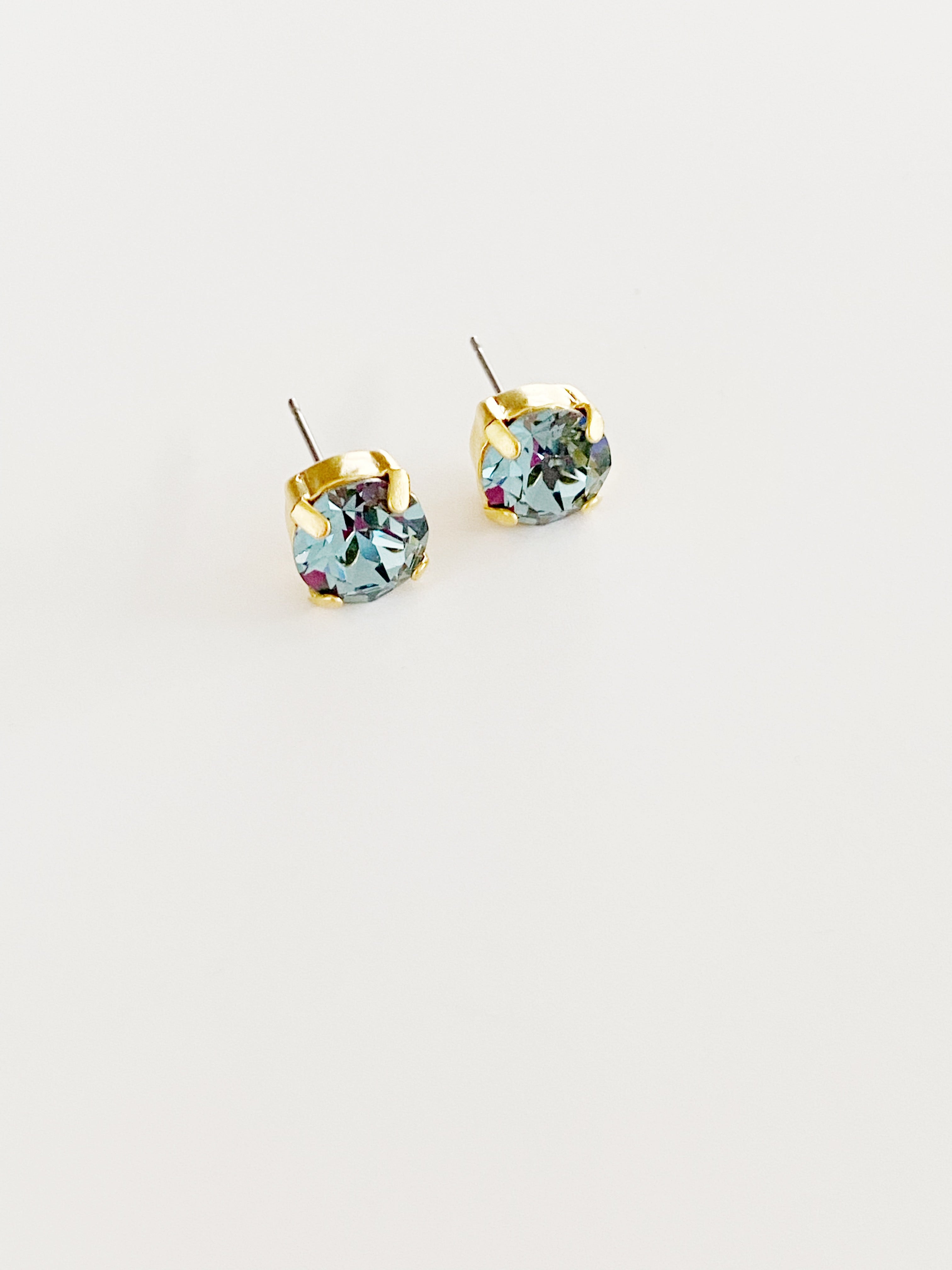 Boucles d'oreilles stud \ Indian saphir \ gold