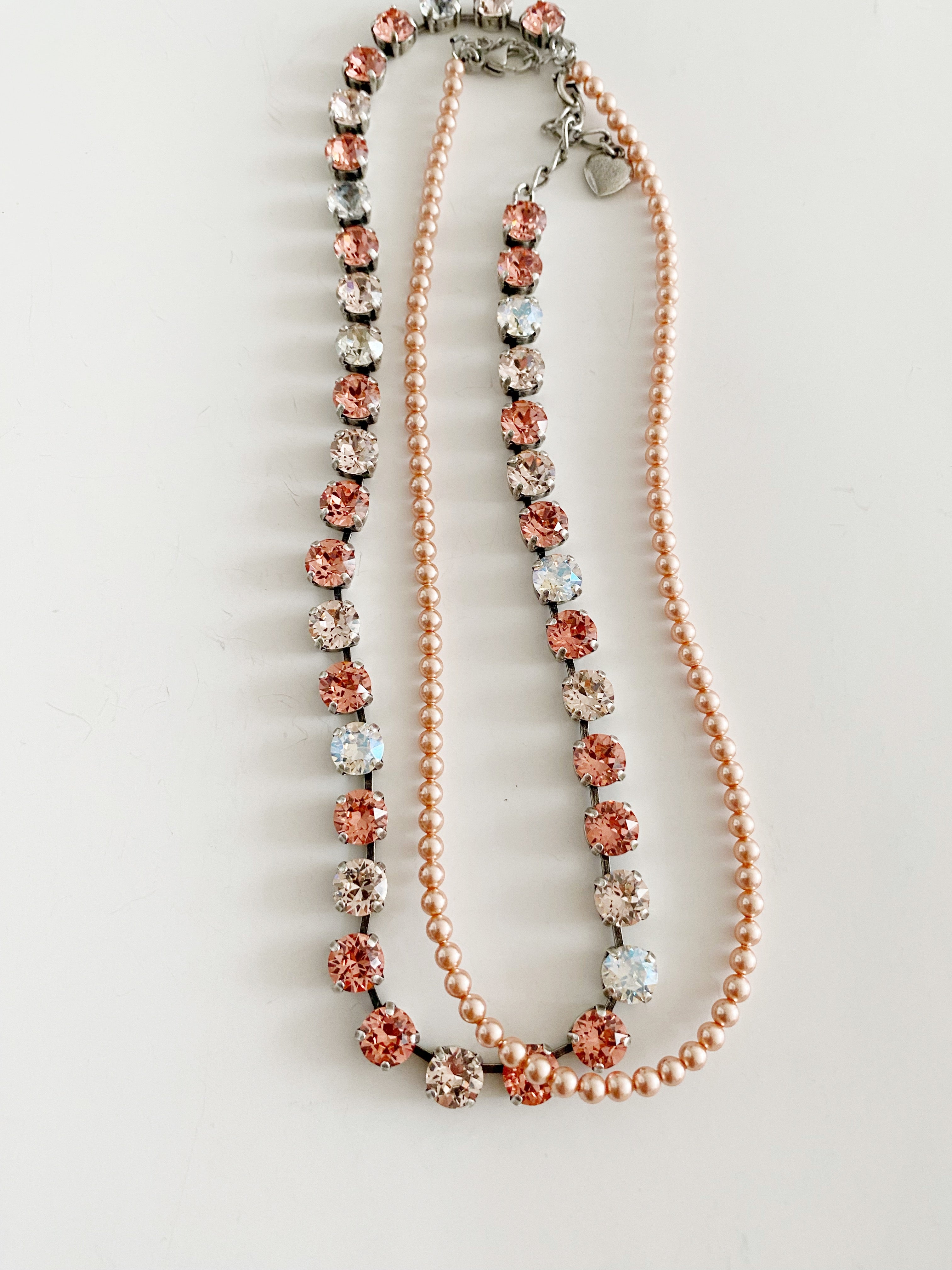 Ensemble colliers Safira Alba peach