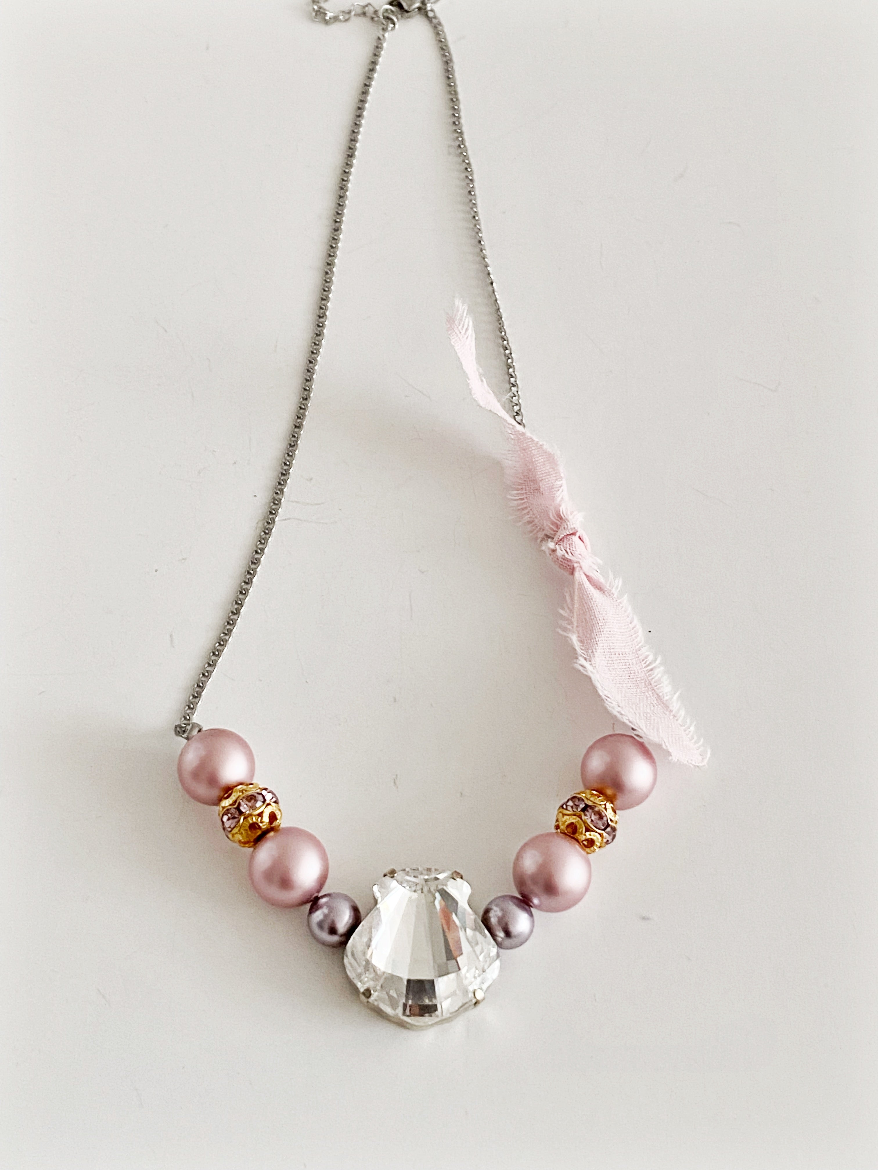 Collier Coquillage rose