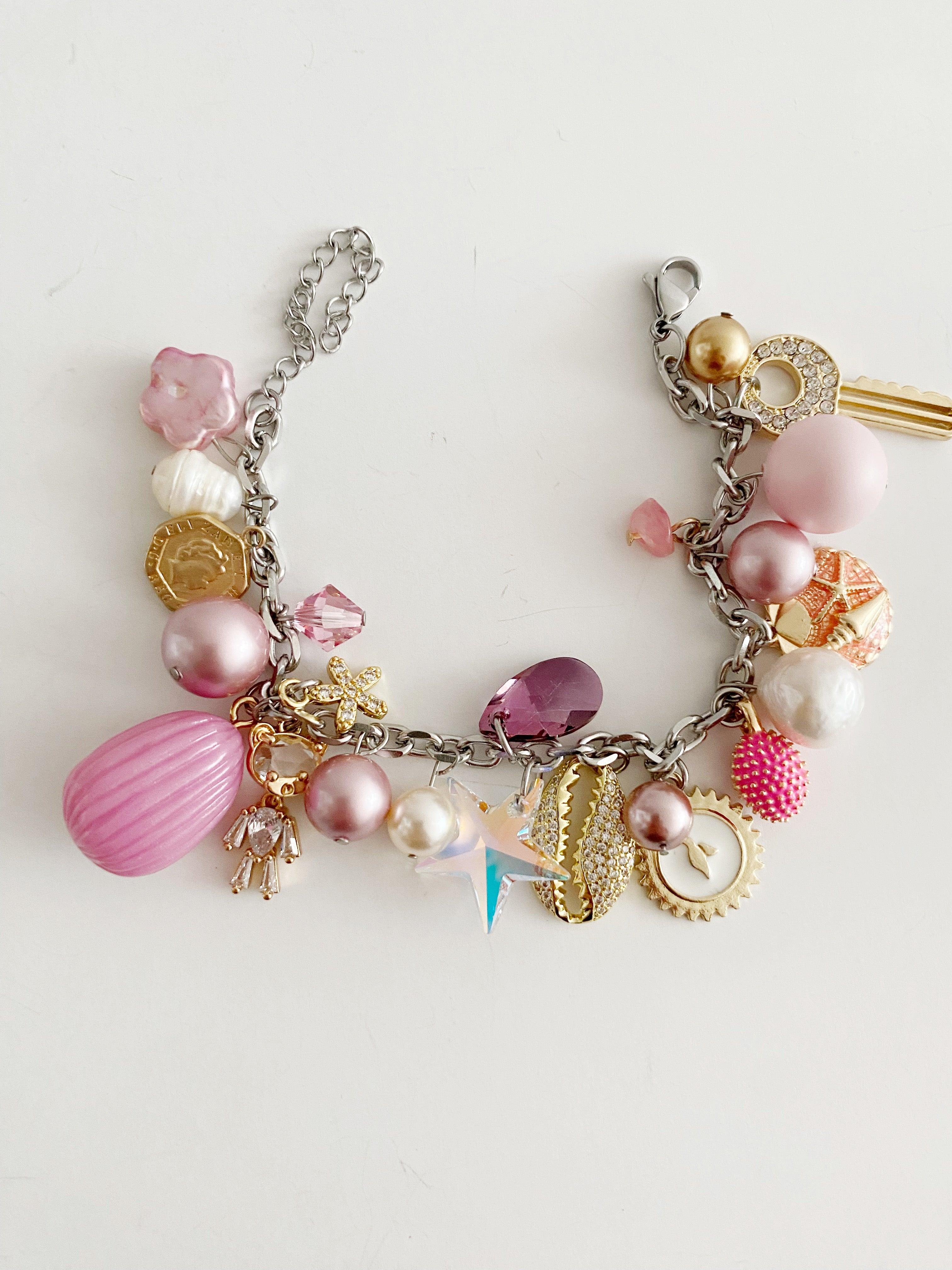 Bracelet breloques Playa pink