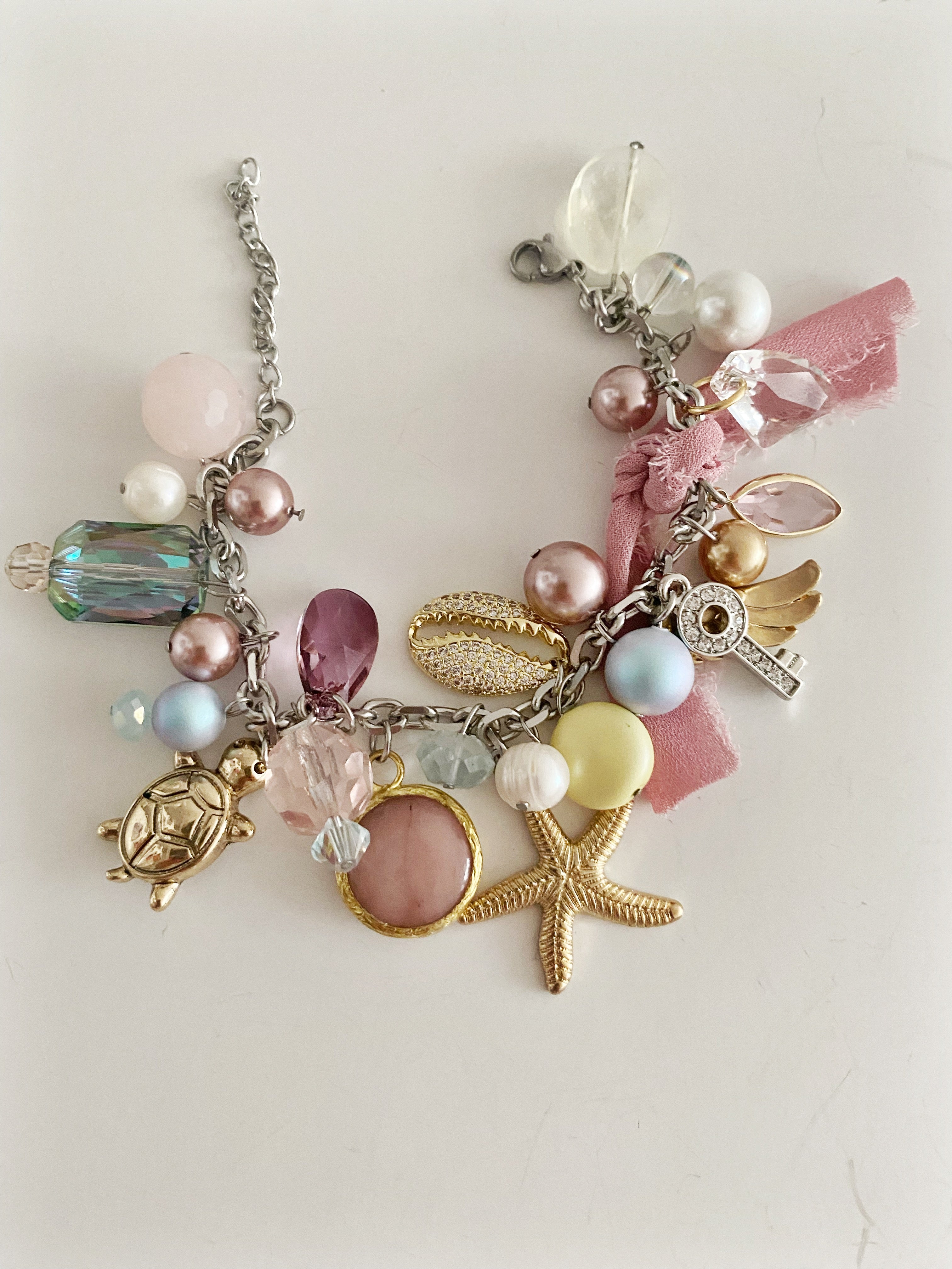 Bracelet breloques Chloé Rose