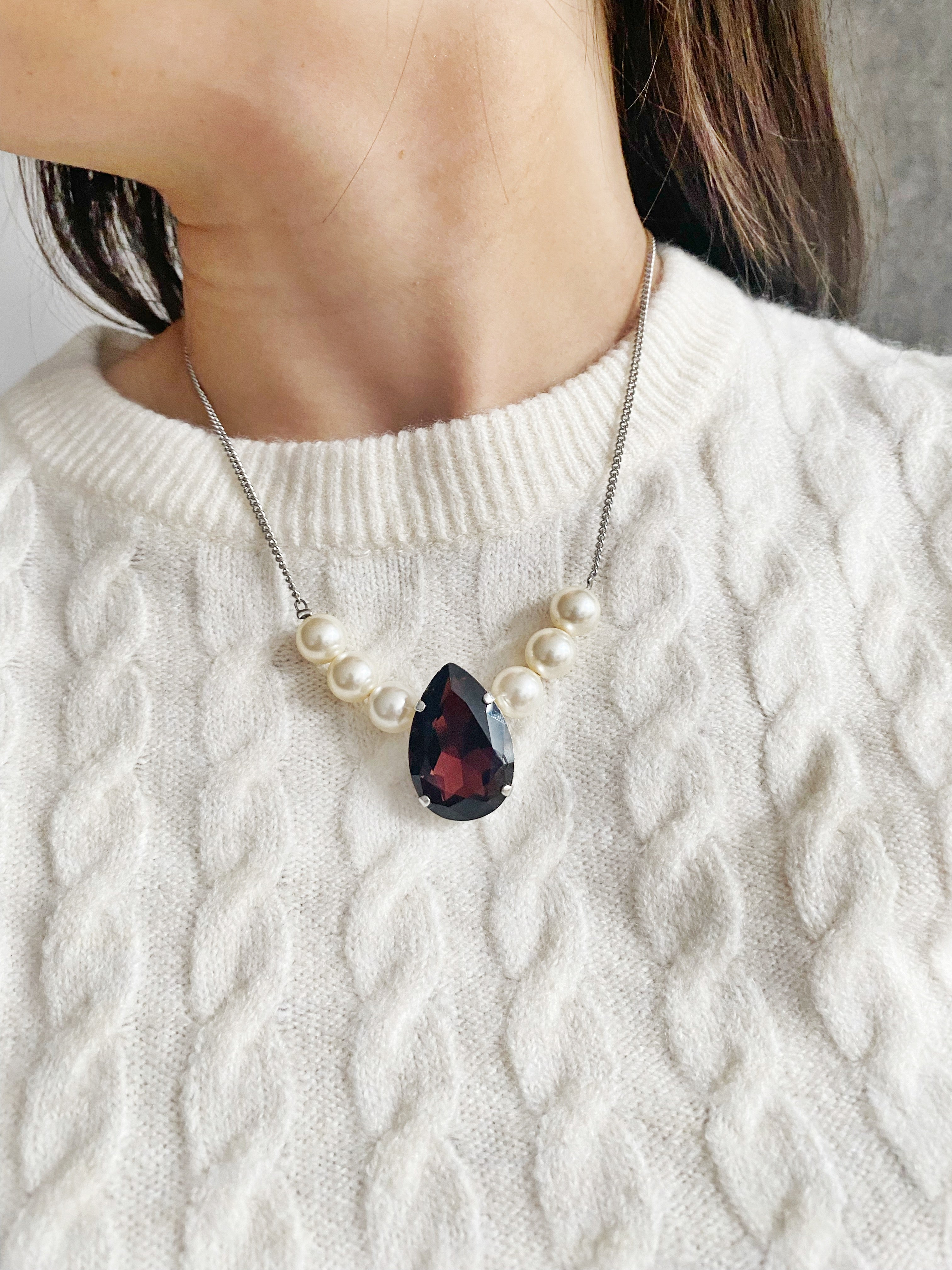 Collier Burgundy love