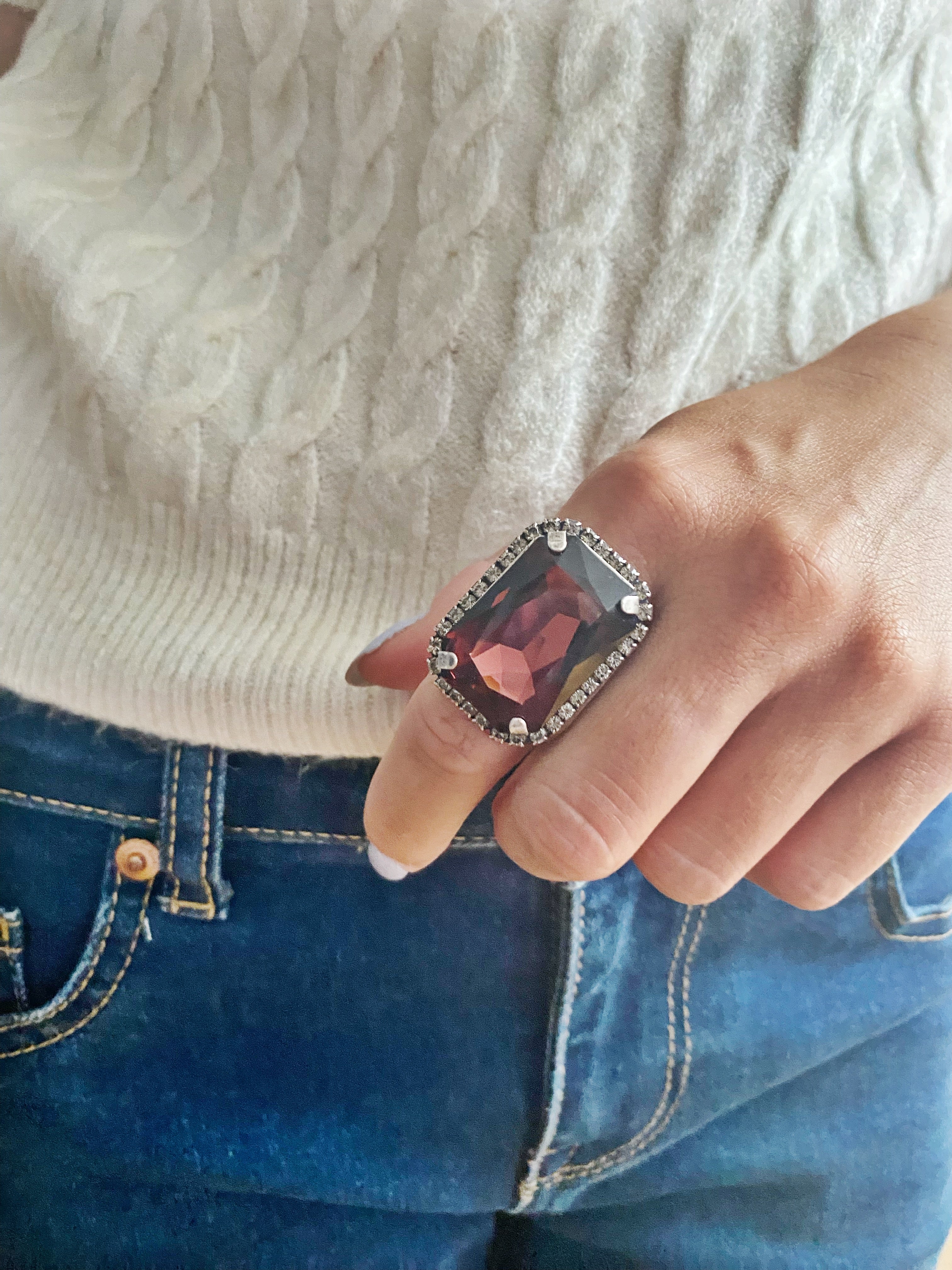 Bague Stella Burgundy \ pré-vente