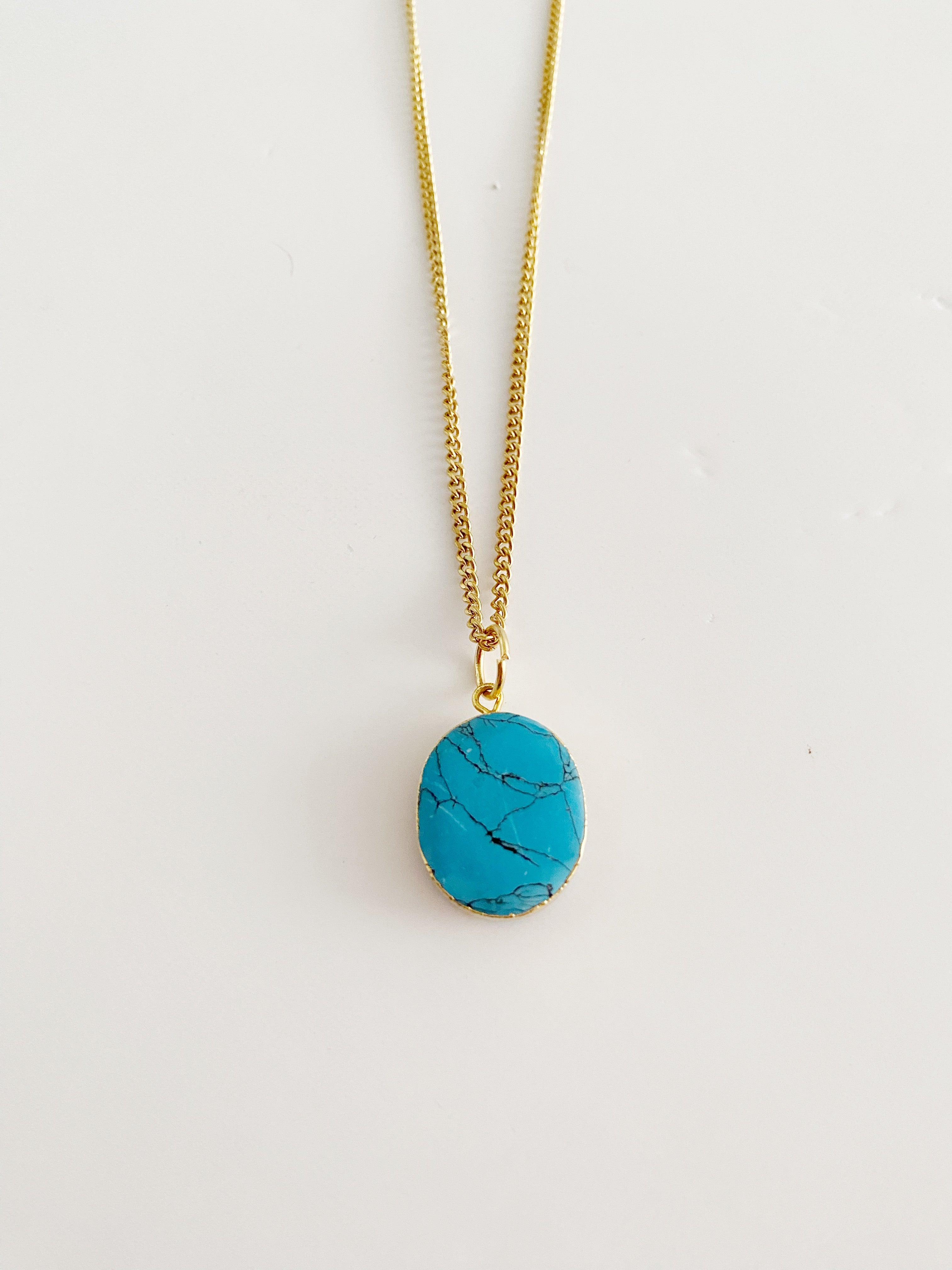 Collier pendentif Sana / turquoise