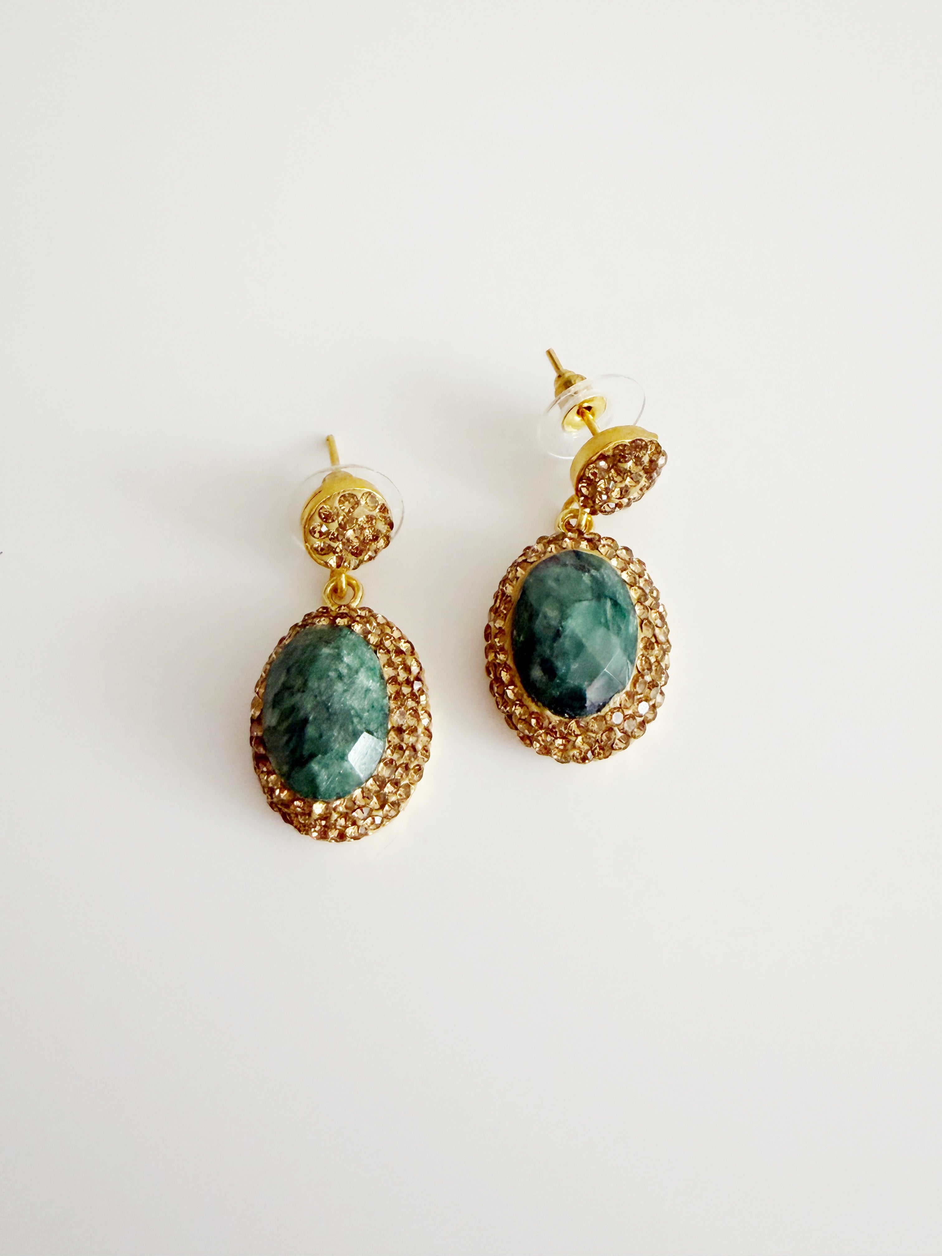 Boucles d'oreilles Clifton green