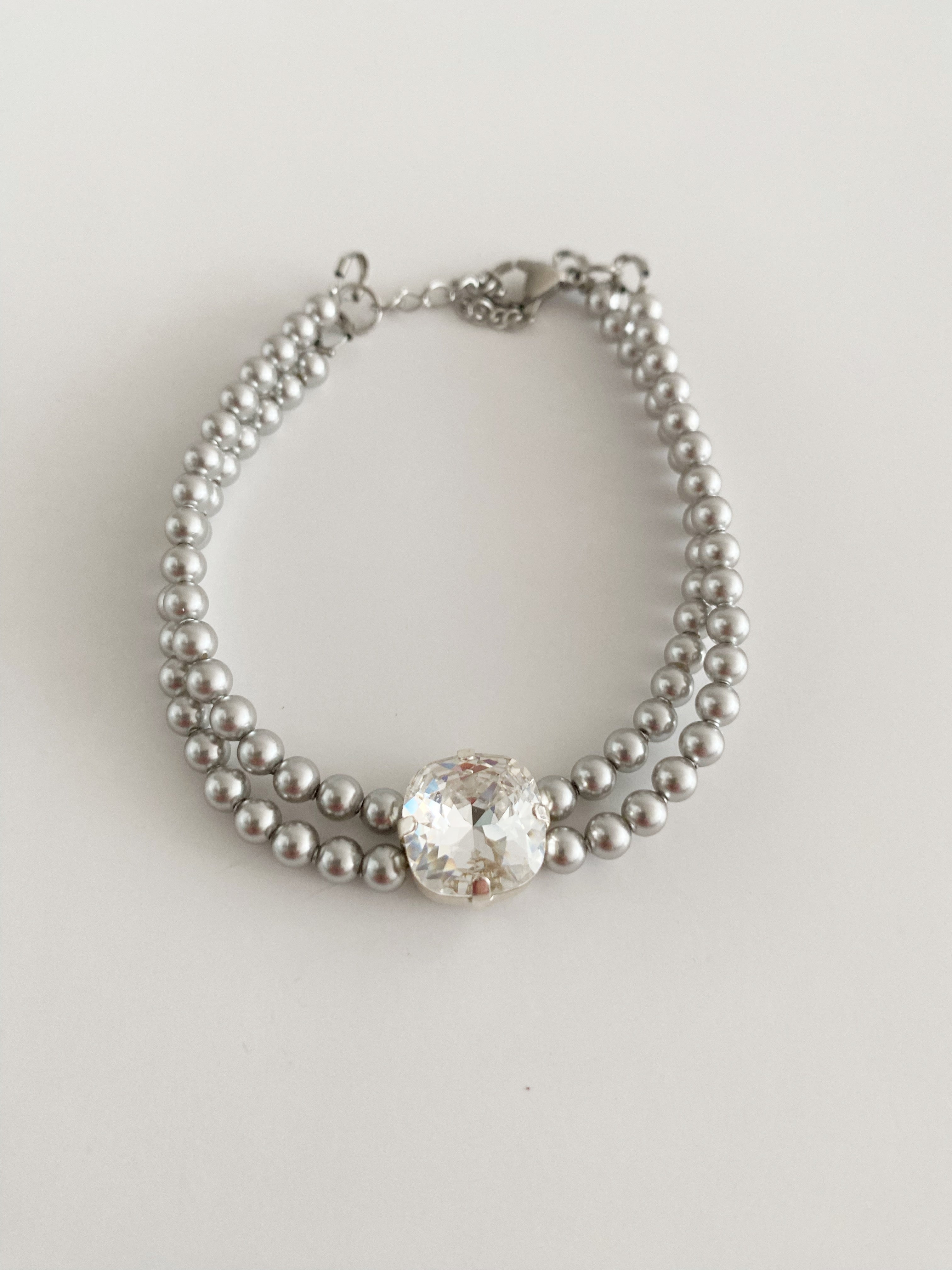 Bracelet Opaline \ light grey ( tiroir de julie ❤️‍🔥)